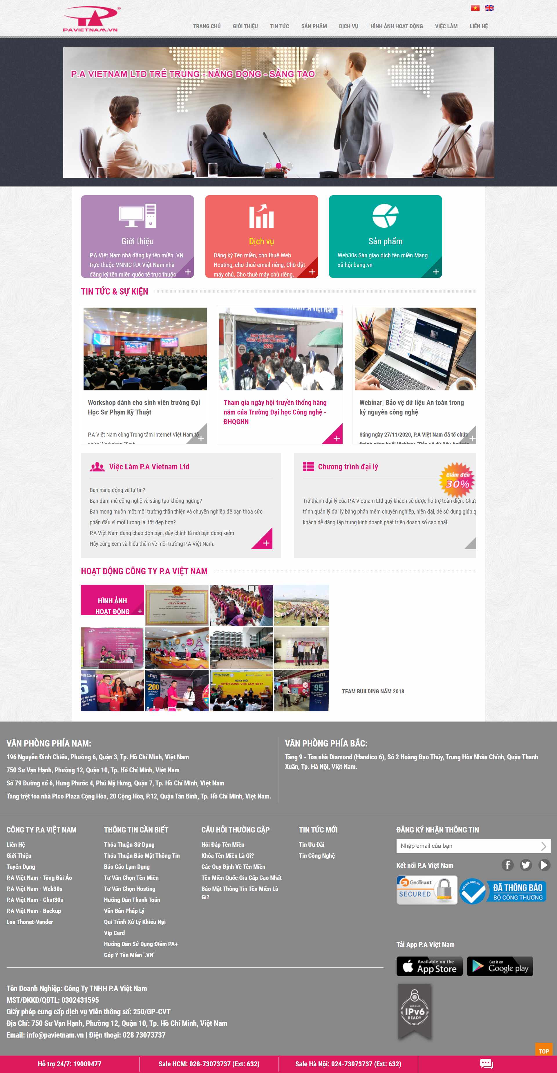 Thiết kế Web pavietnam pavietnam.com