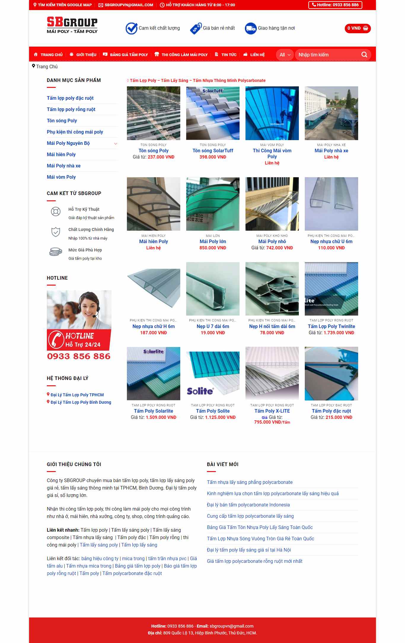 Thiết kế Web tấm lợp nhựa, tôn kim loại tamnhuapc.com