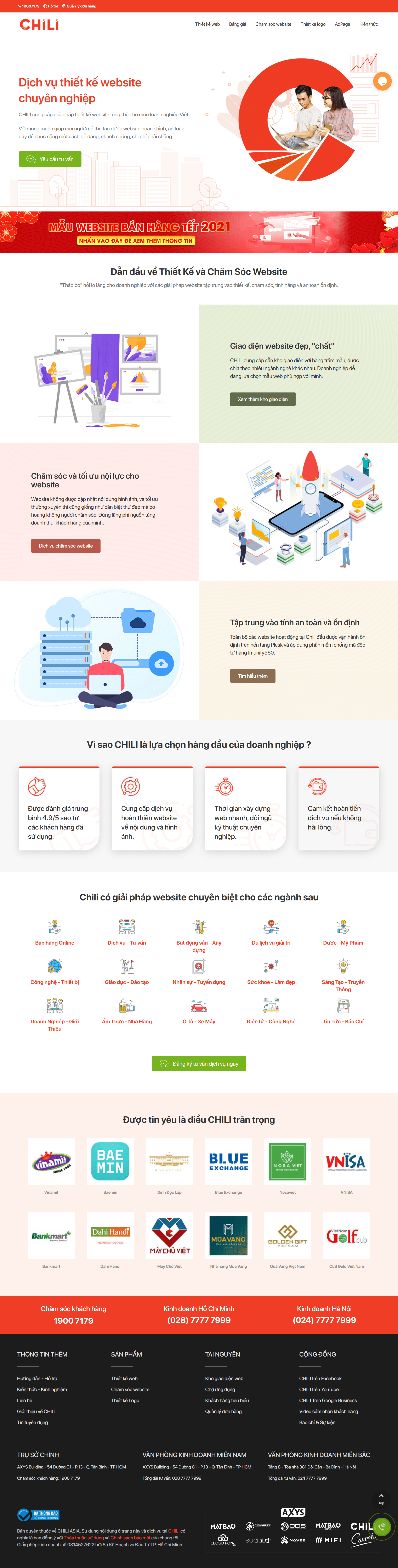 Thiết kế Web chili chili.vn