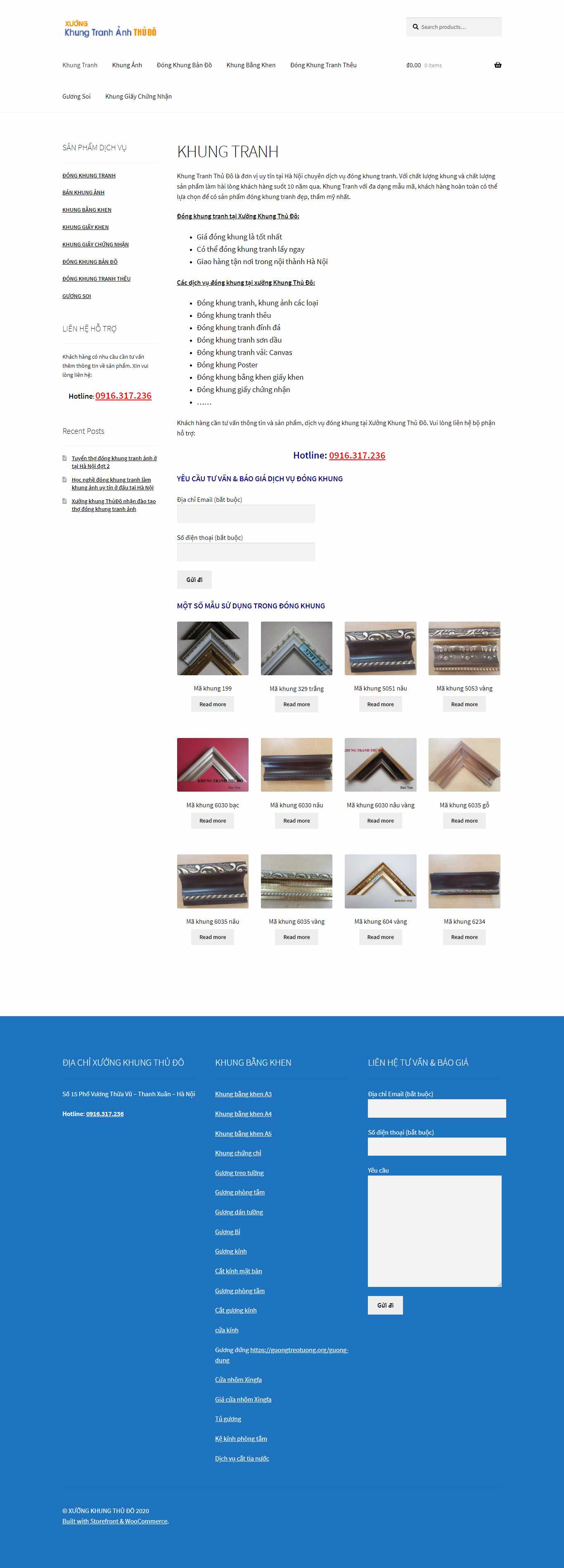 Thiết kế Web bán khung tranh ảnh khungtranhthudo.com
