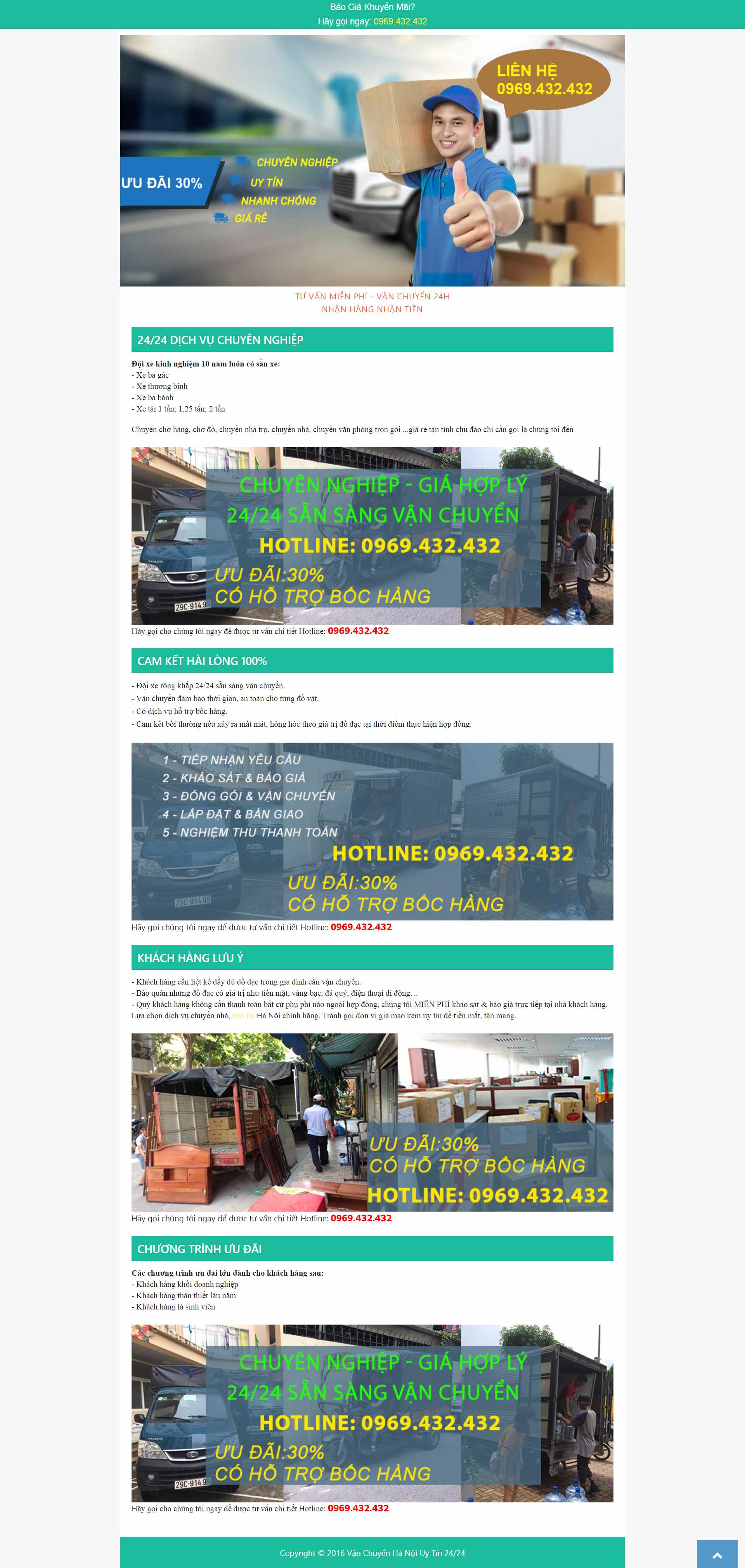 Thiết kế Web vận chuyển kho bãi vanchuyenhanoi.com