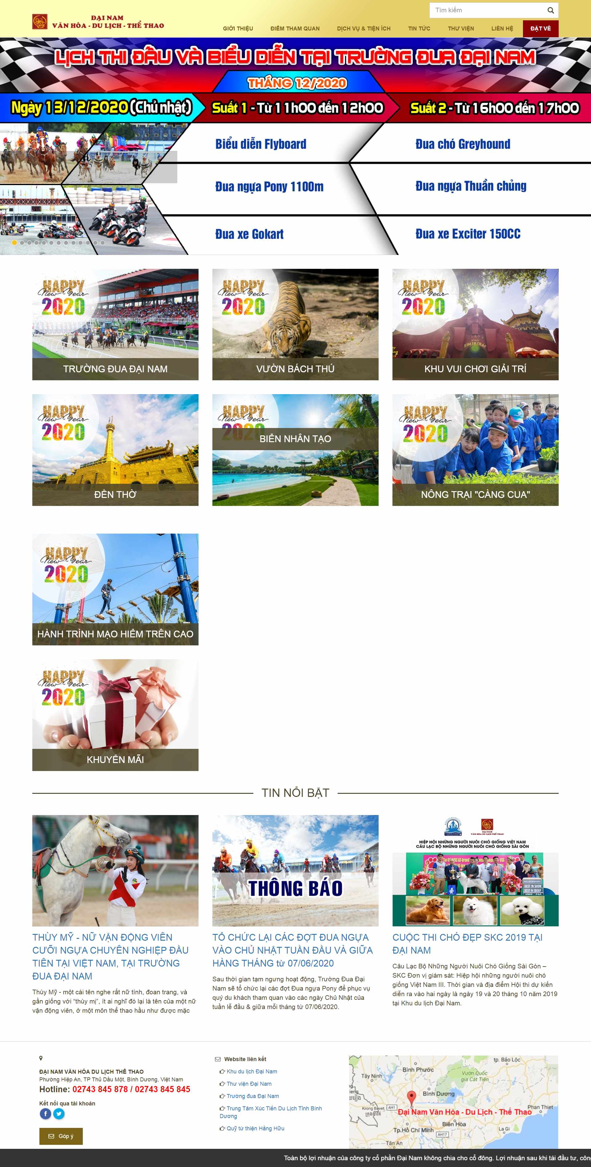 Thiết kế Web vui chơi giải trí khudulichdainam.vn