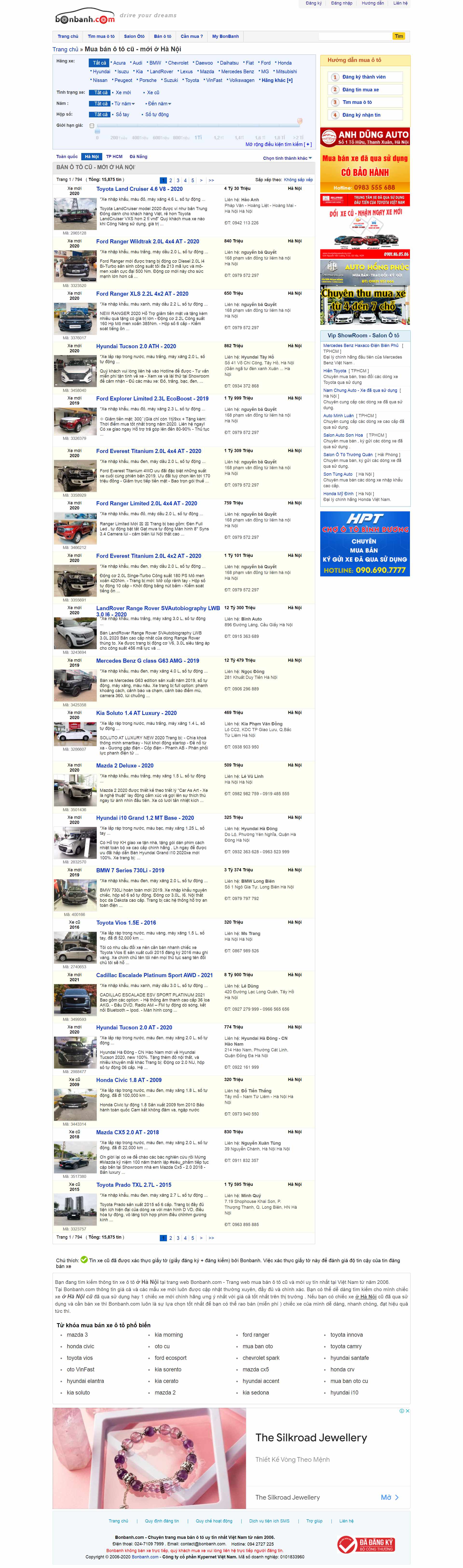 Thiết kế Web Ô tô xe máy bonbanh.com