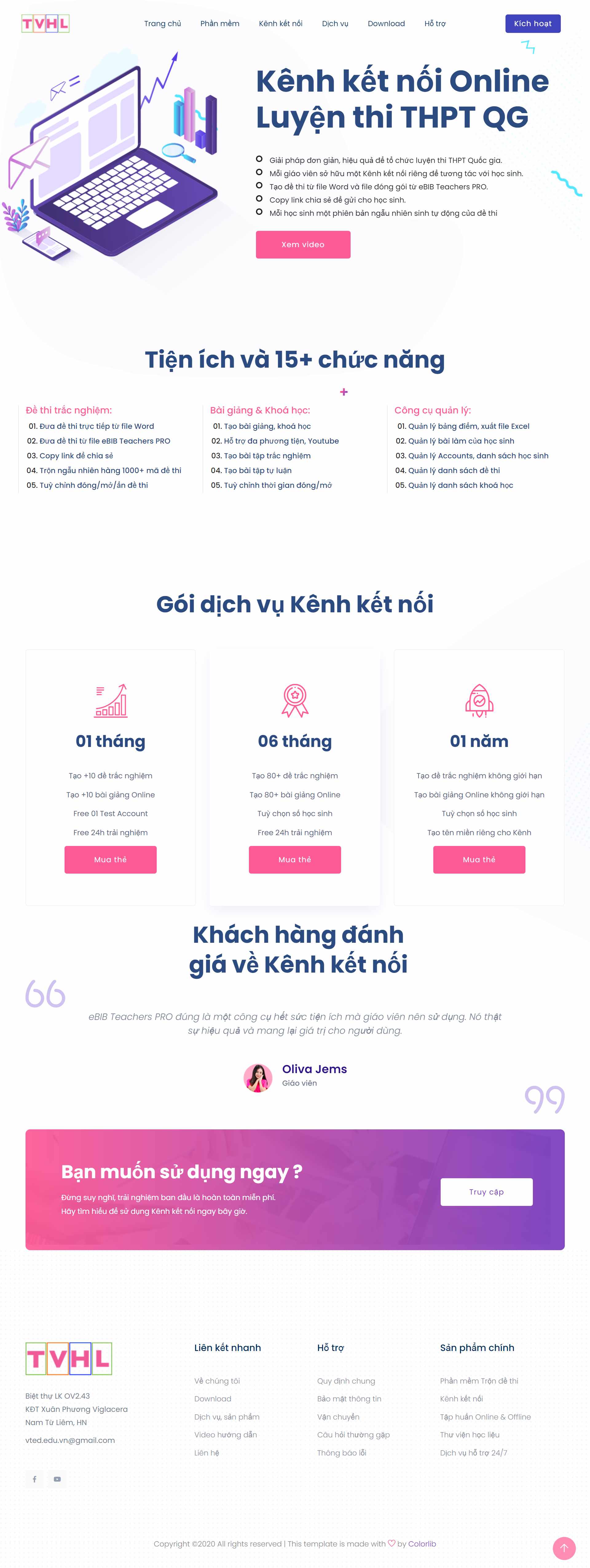 Thiết kế Web giáo dục Đào tạo trường học truonghocketnoi.edu.vn