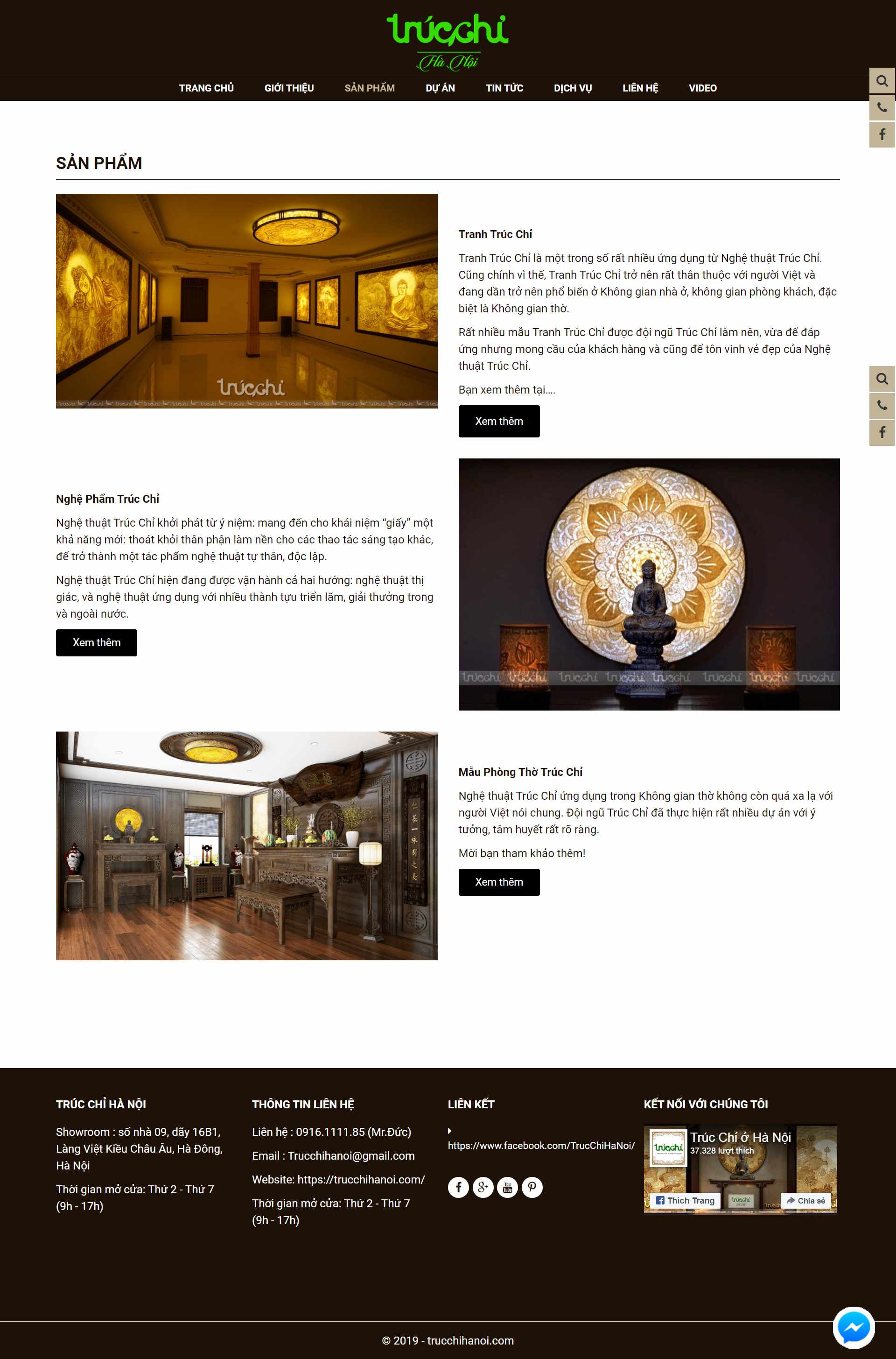 Thiết kế Web nghệ thuật mỹ thuật trucchihanoi.com