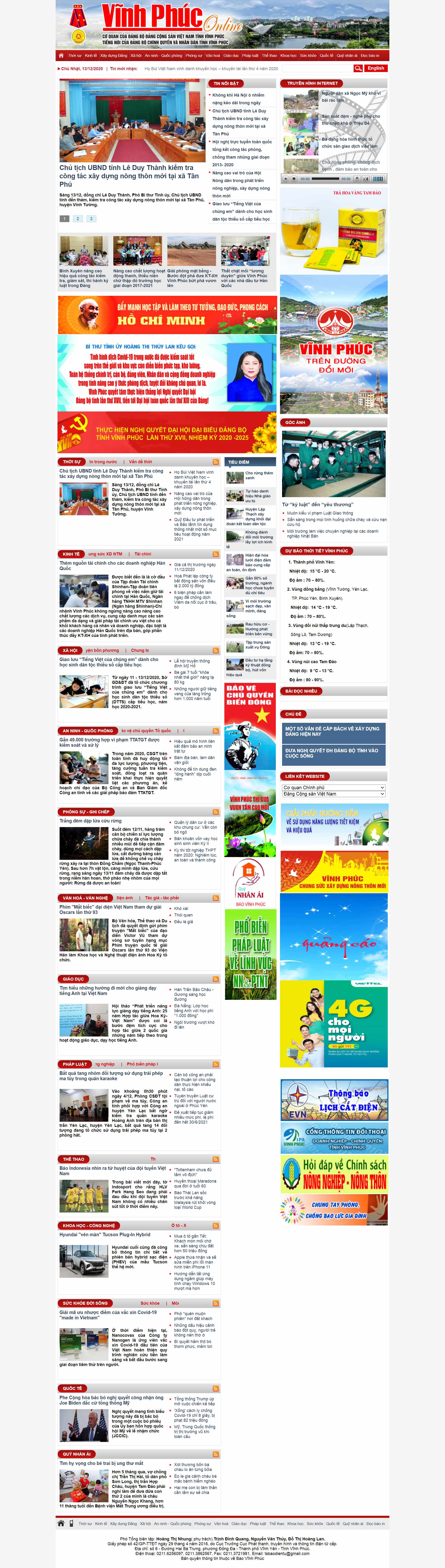 Thiết kế Web vĩnh phúc baovinhphuc.com.vn