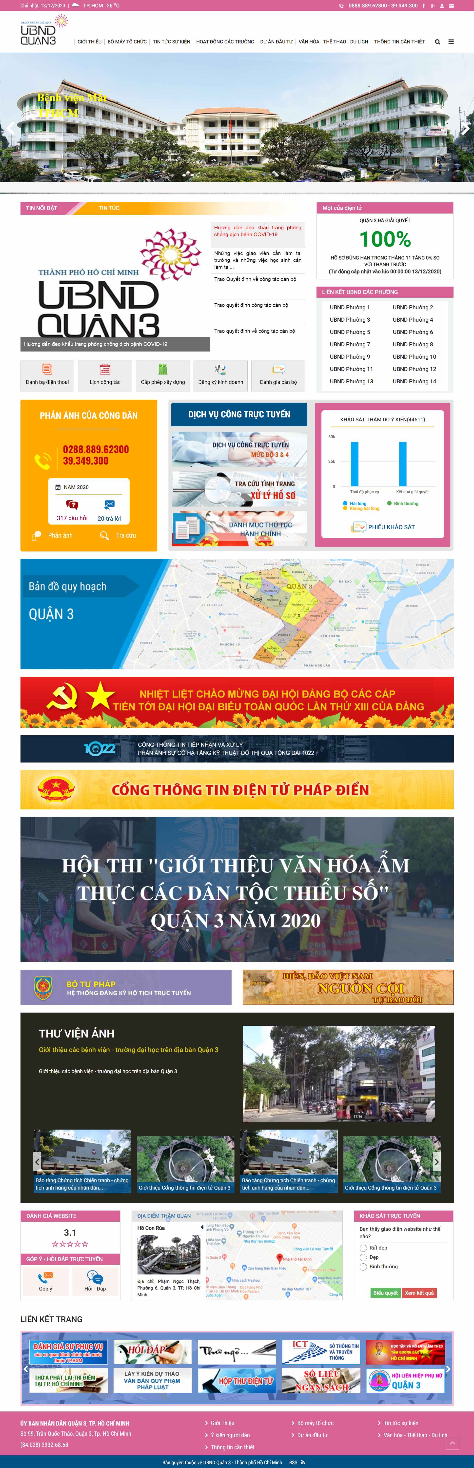 Thiết kế Web quận 3 quan3.hochiminhcity.gov.vn