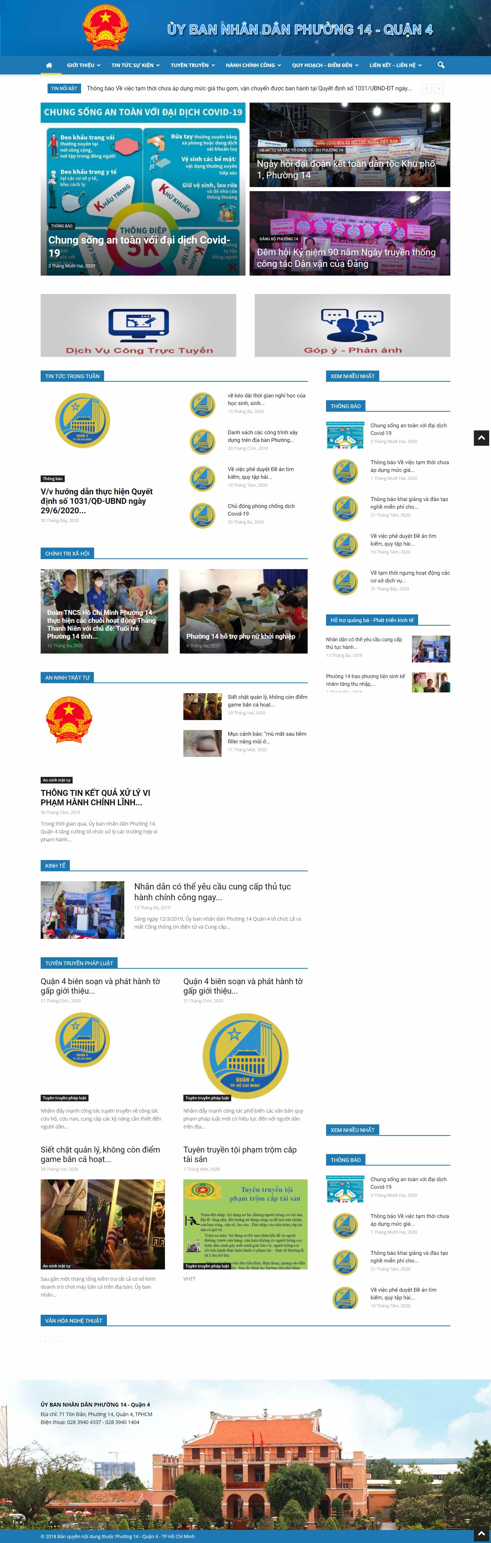 Thiết kế Web quận 4 p14q4.gov.vn