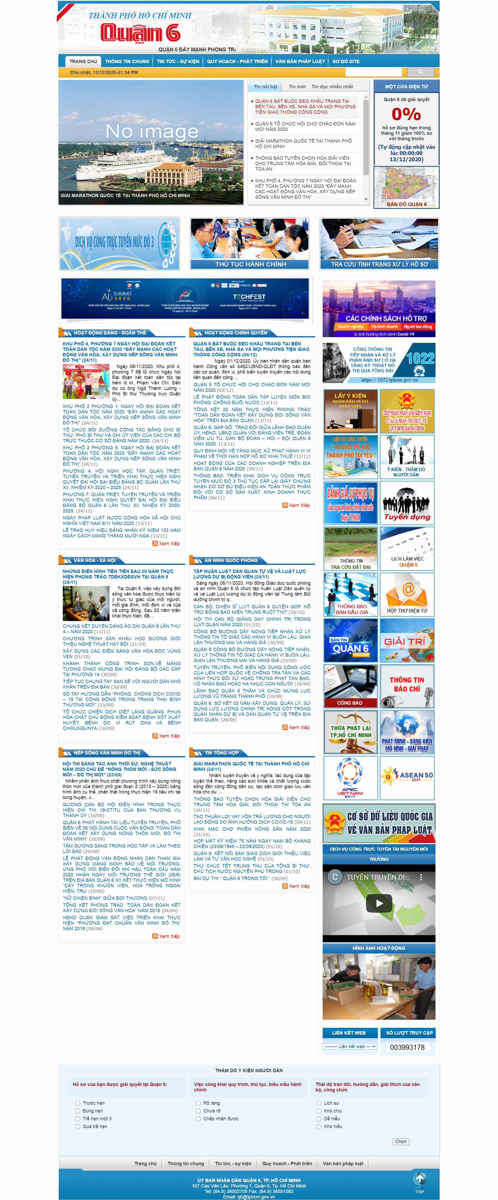 Thiết kế Web quận 6 quan6.hochiminhcity.gov.vn