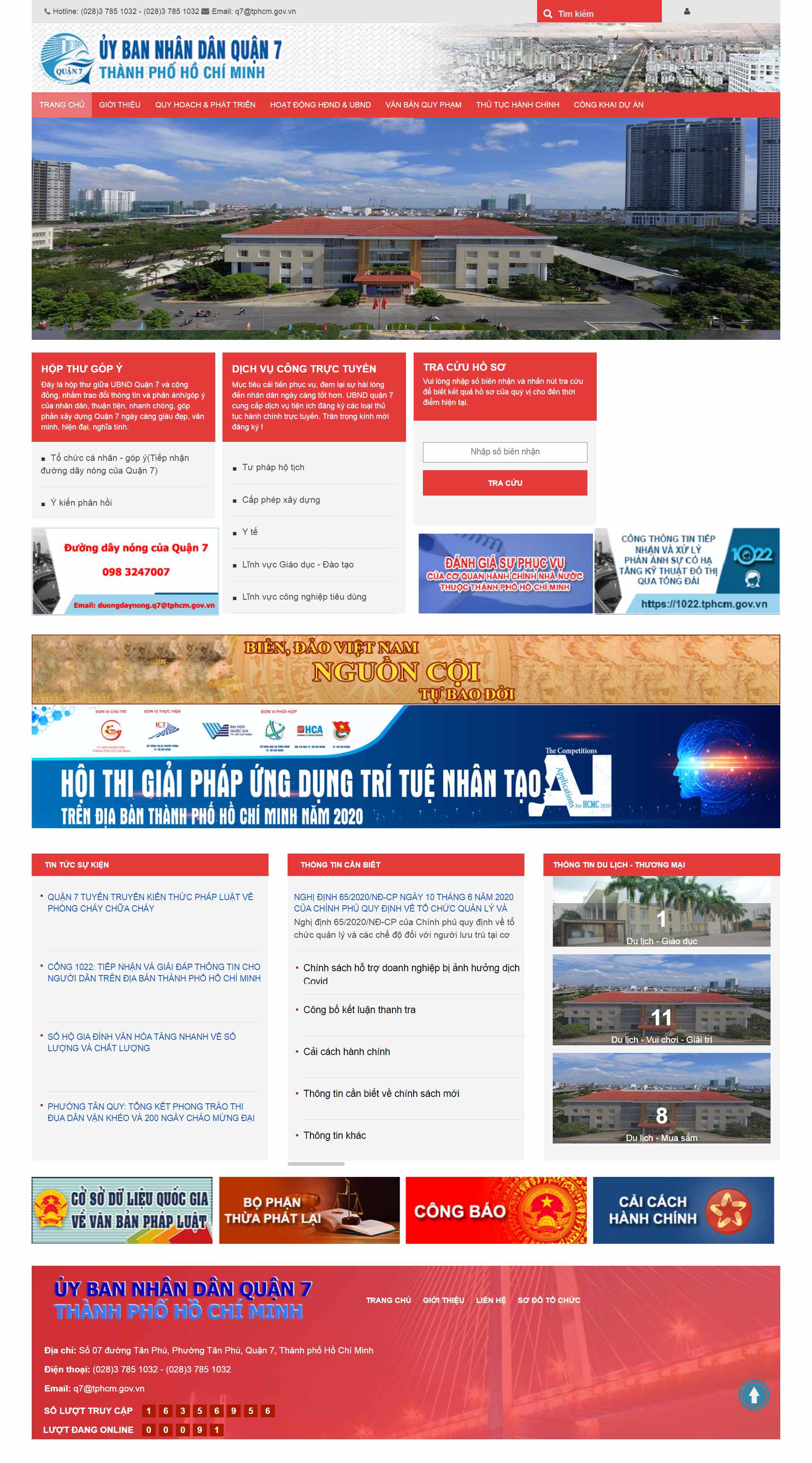 Thiết kế Web quận 7 quan7.hochiminhcity.gov.vn