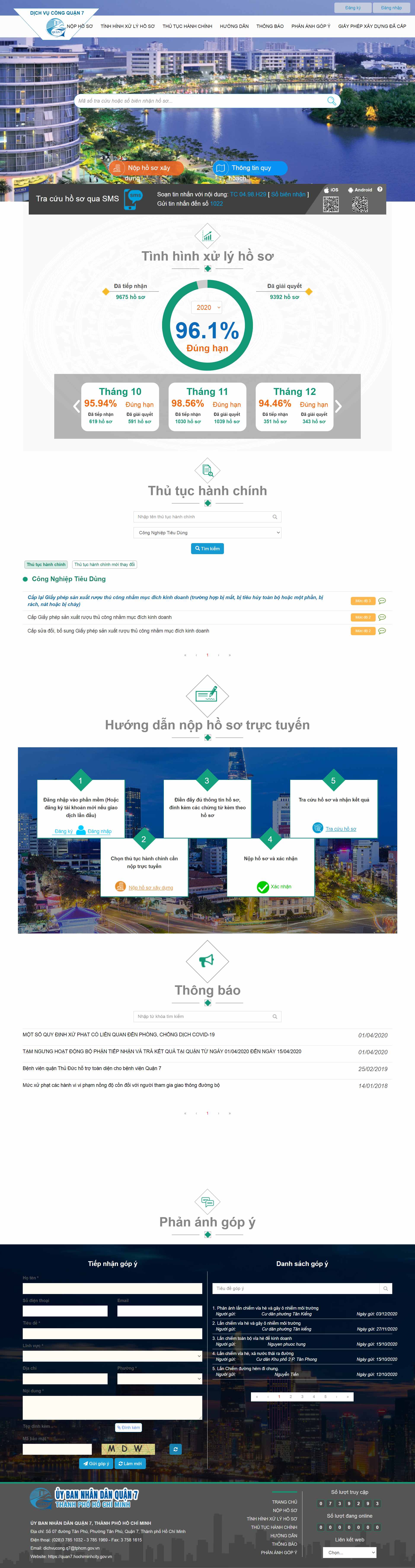Thiết kế Web quận 7 dvc-quan7.tphcm.gov.vn