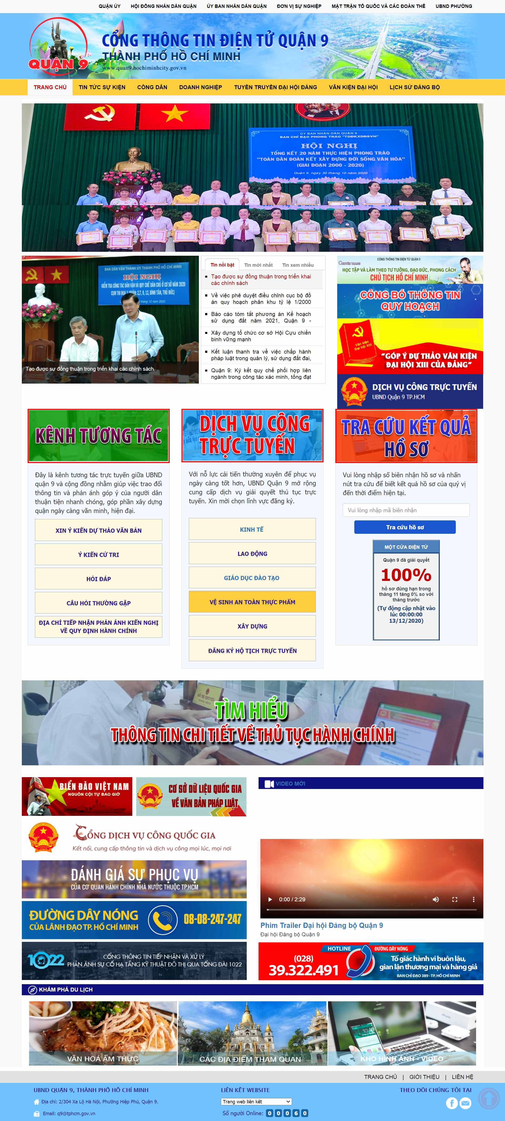 Thiết kế Web quận 9 quan9.hochiminhcity.gov.vn