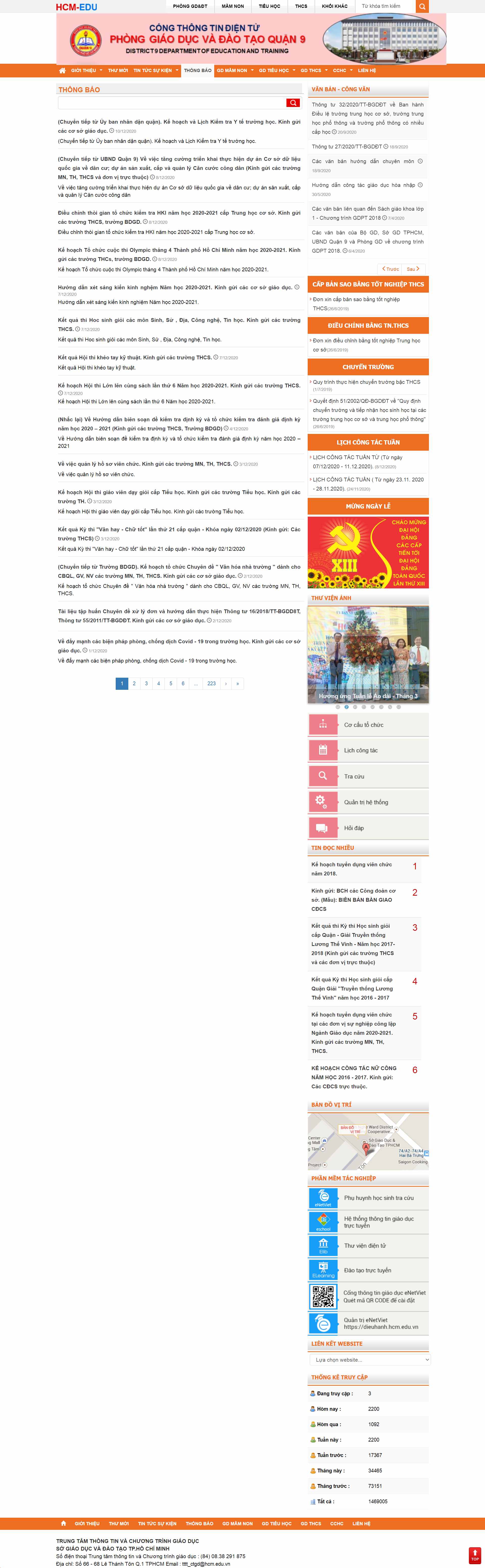 Thiết kế Web quận 9 pgdquan9.hcm.edu.vn