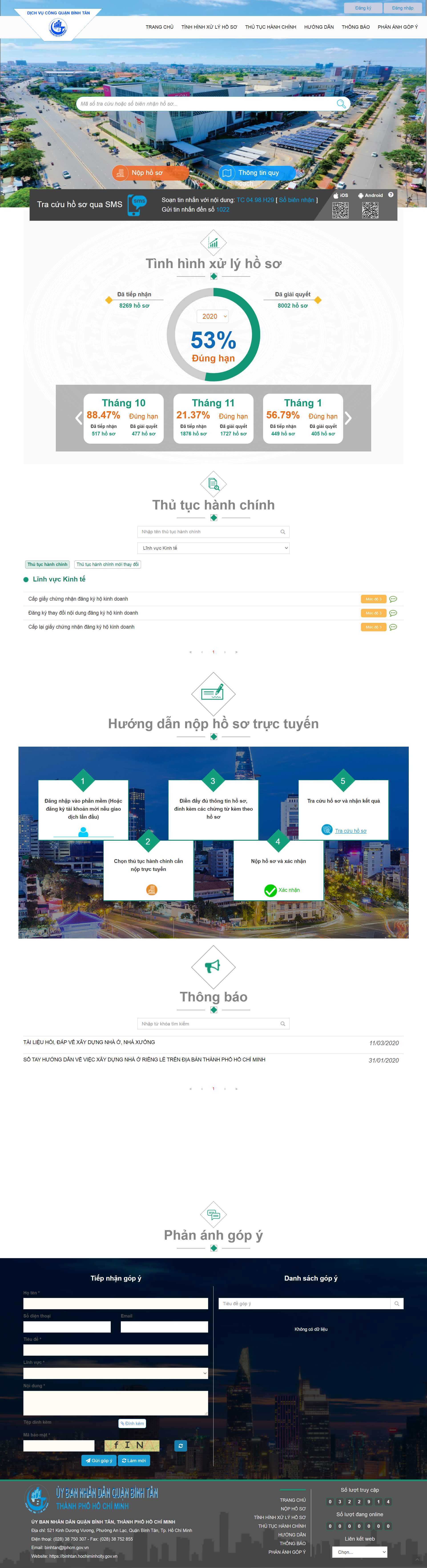 Thiết kế Web quận bình tân dvc-binhtan.tphcm.gov.vn