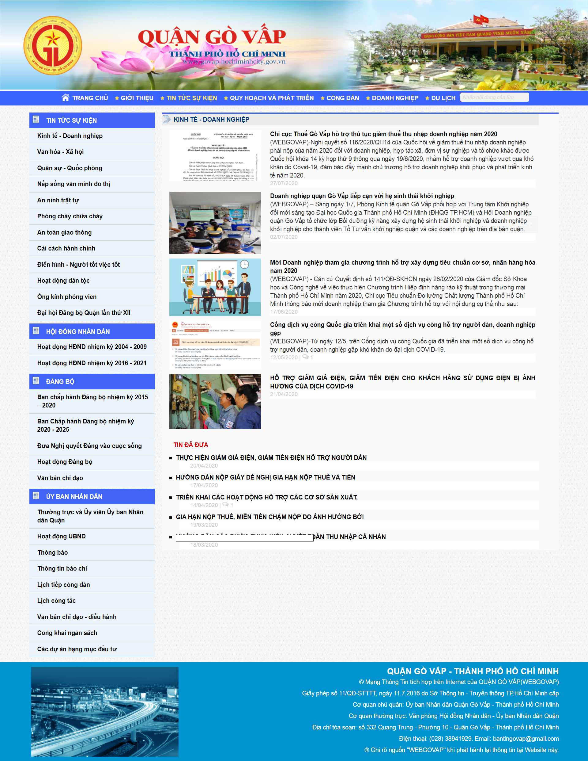 Thiết kế Web quận gò vấp govap.hochiminhcity.gov.vn