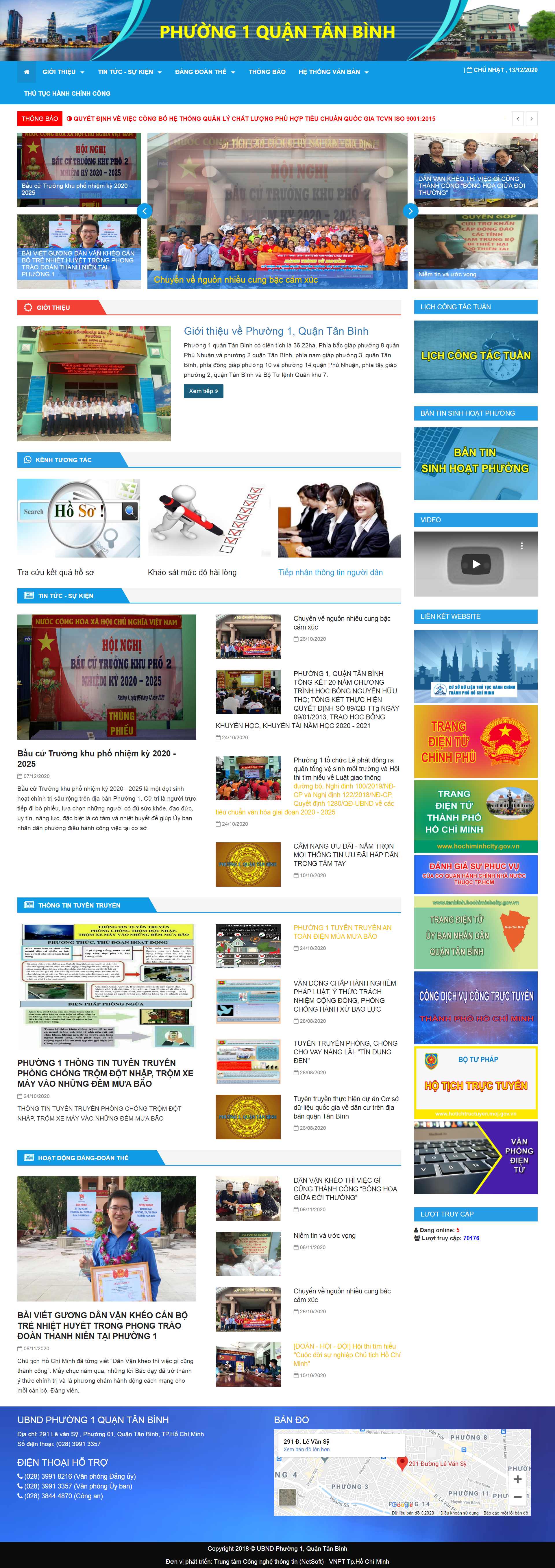 Thiết kế Web quận tân bình phuong1tanbinh.gov.vn