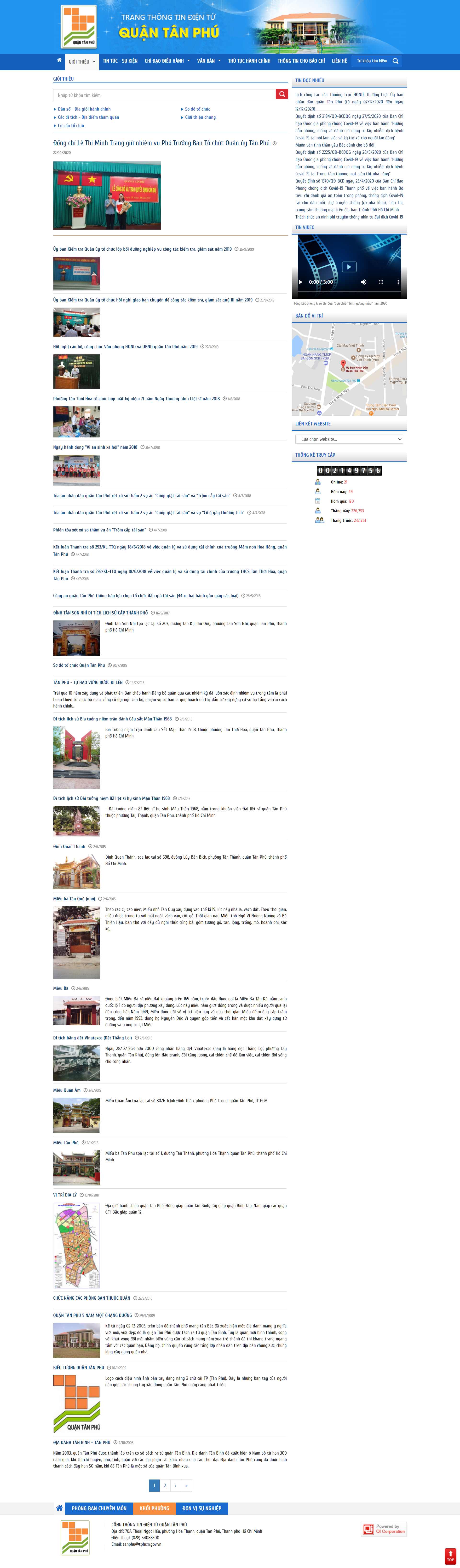 Thiết kế Web quận tân phú tanphu.hochiminhcity.gov.vn