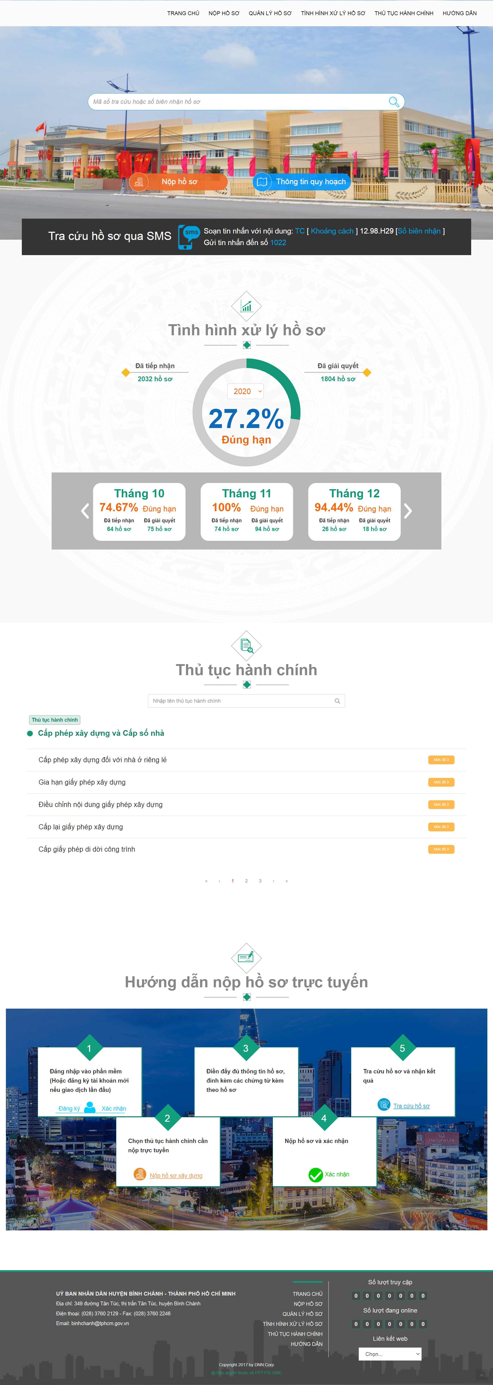 Thiết kế Web huyện bình chánh dichvucong-binhchanh.tphcm.gov.vn