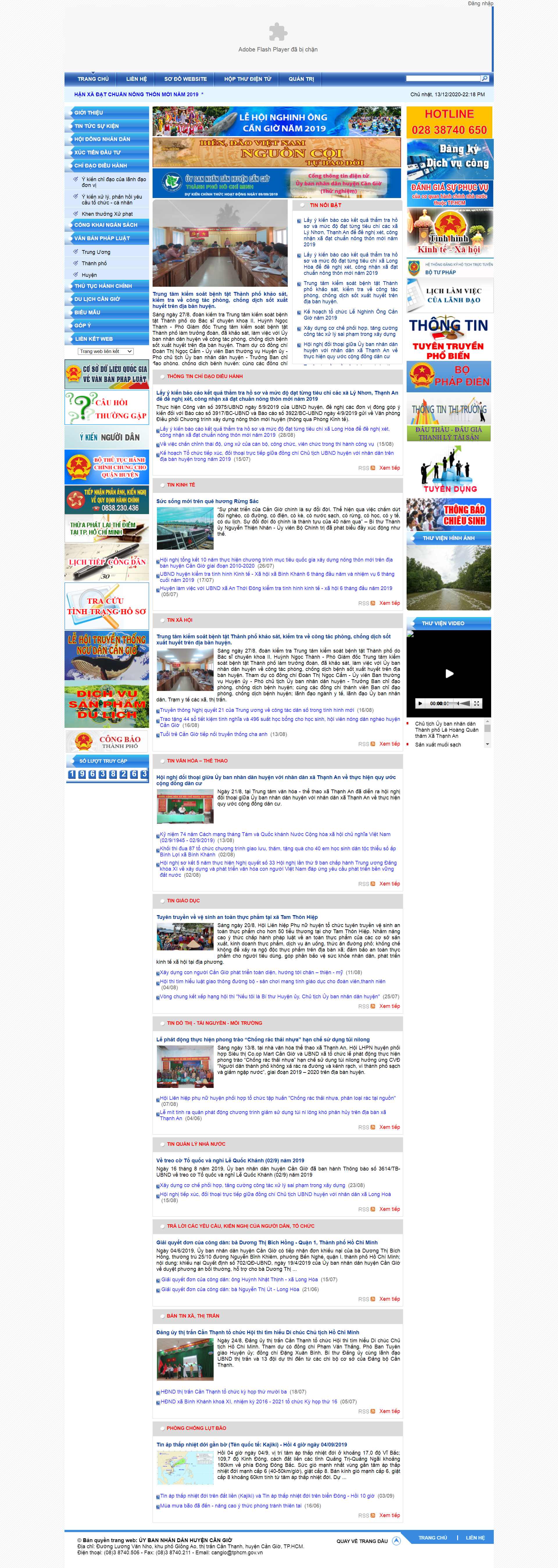 Thiết kế Web huyện cần giờ demo-cangio.icti-hcm.gov.vn