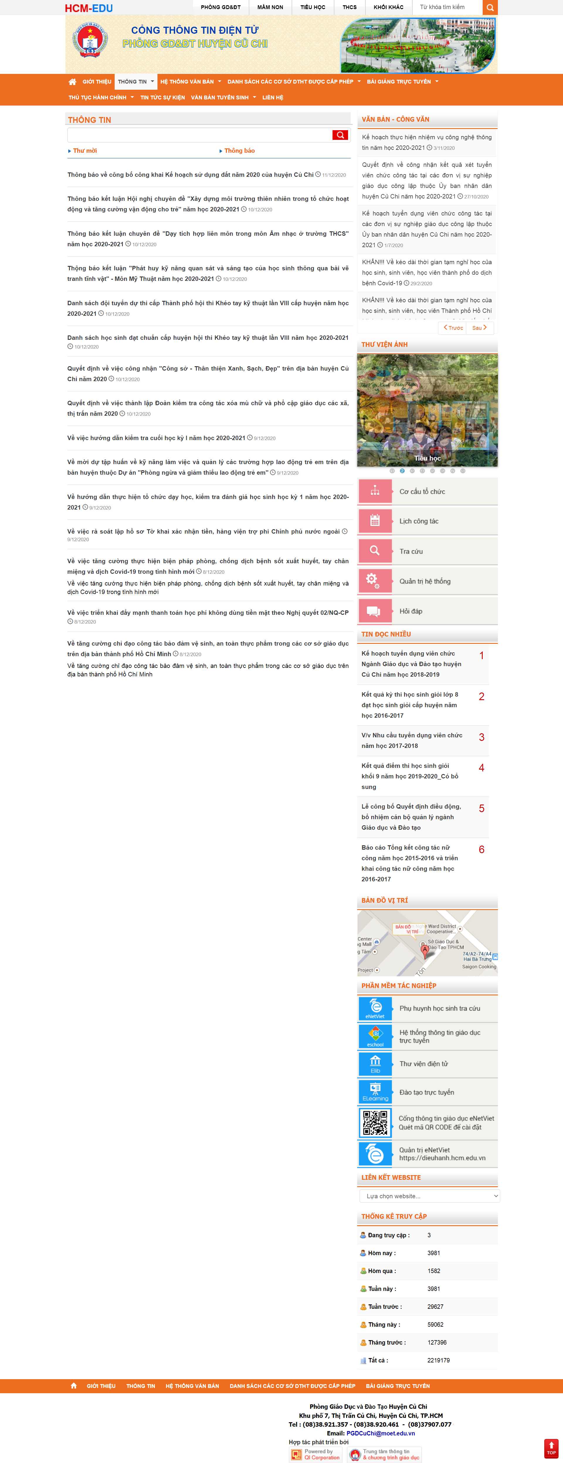 Thiết kế Web huyện củ chi pgdcuchi.hcm.edu.vn