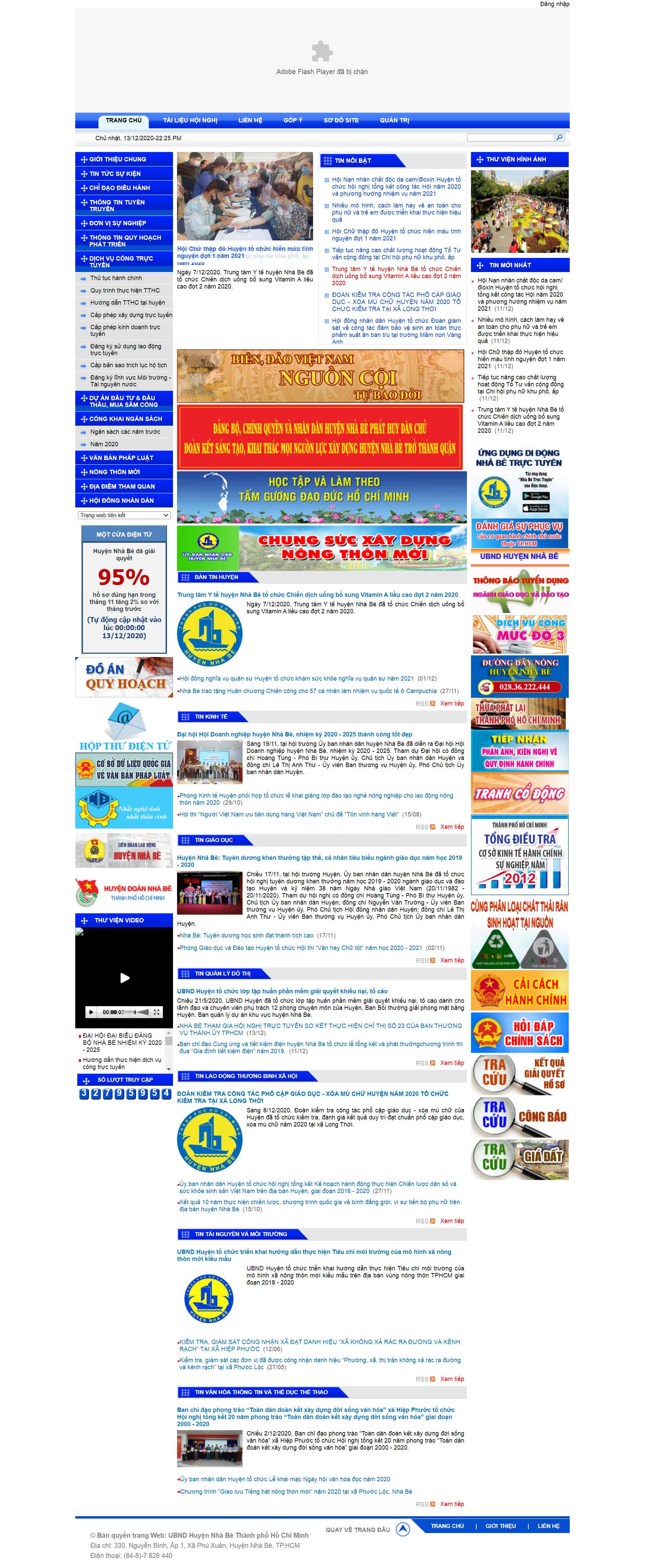 Thiết kế Web huyện nhà bè nhabe.hochiminhcity.gov.vn