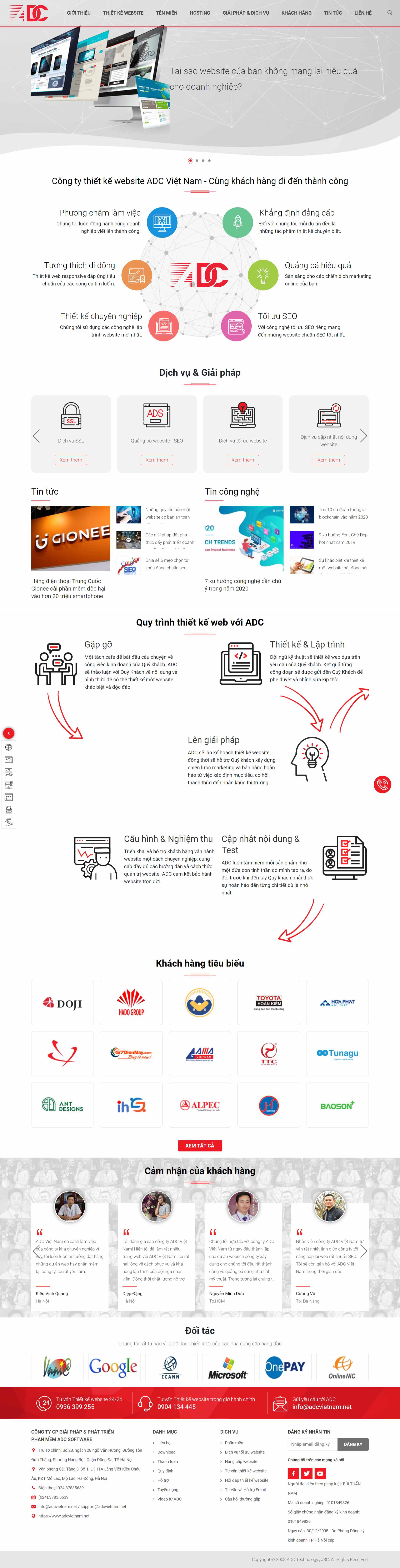 Thiết kế Web adcvietnam adcvietnam.net