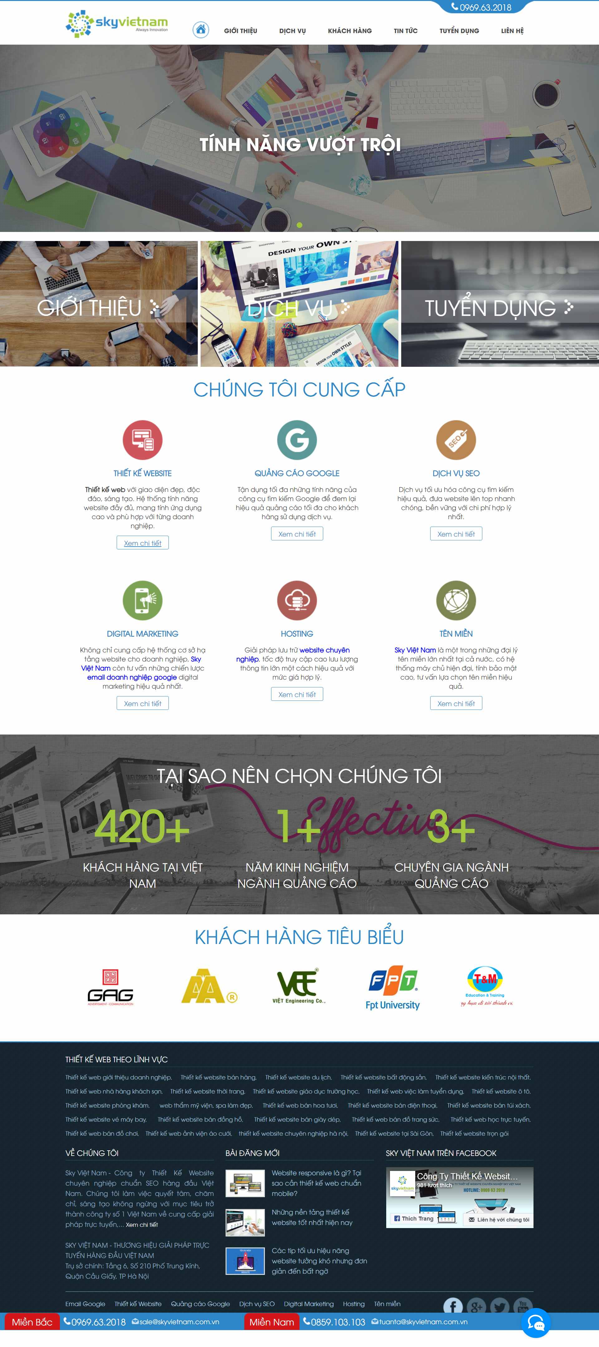 Thiết kế Web skyvietnam skyvietnam.com.vn