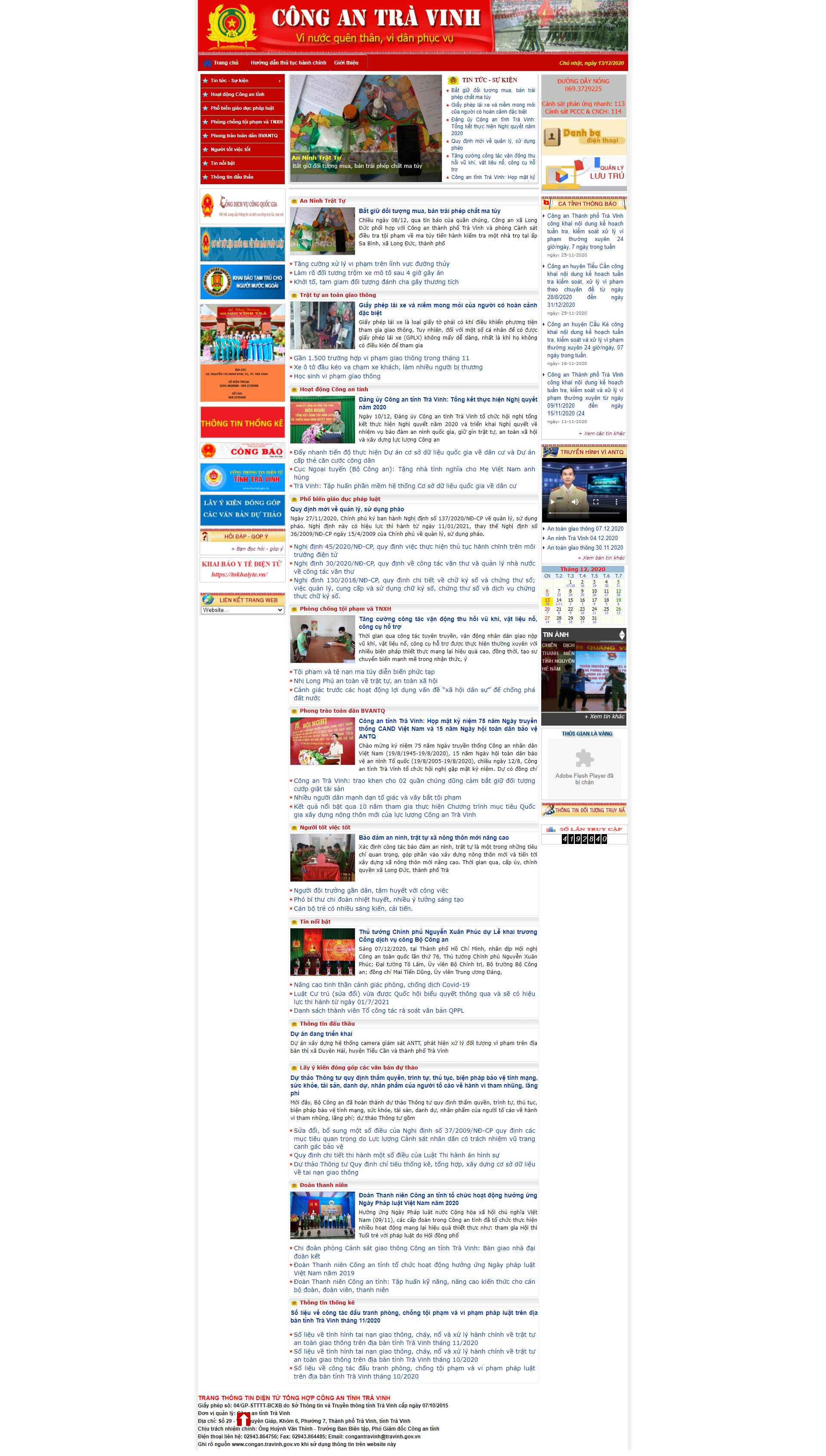 Thiết kế Web trà vinh congantravinh.gov.vn