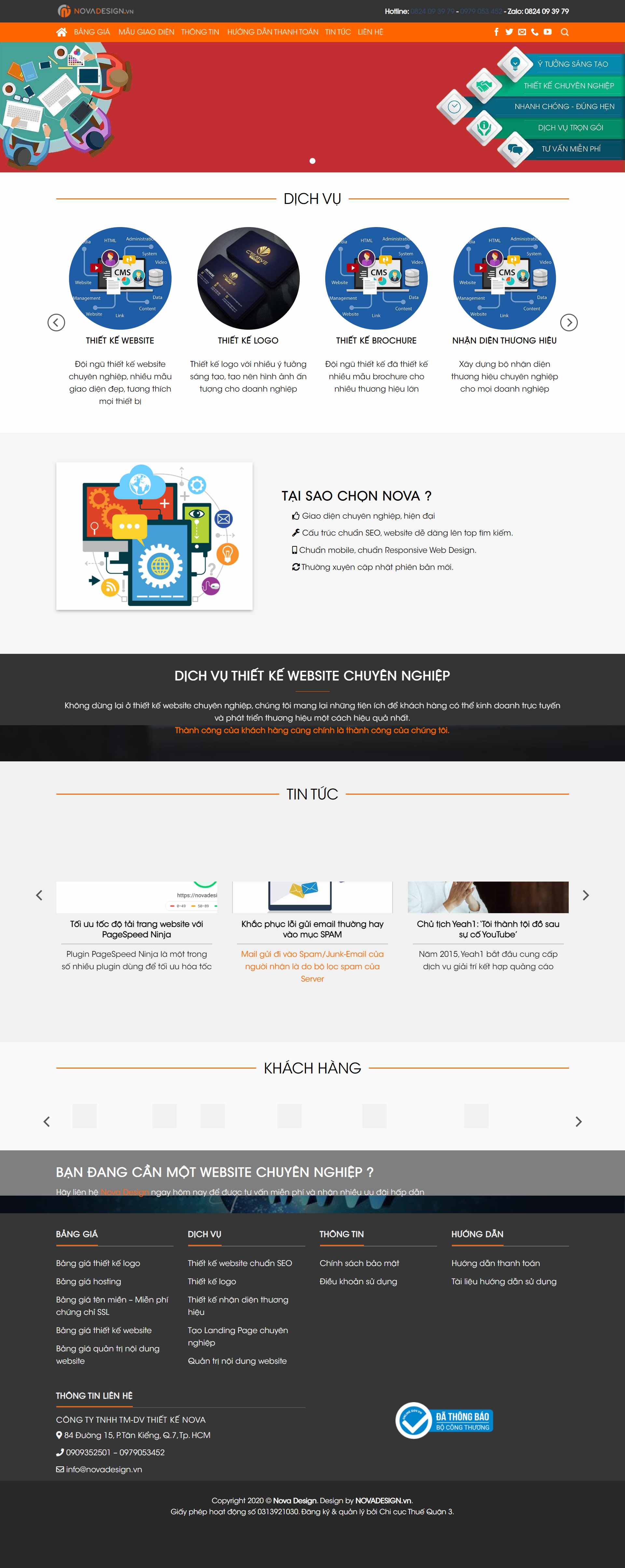 Thiết kế Web nova novadesign.vn