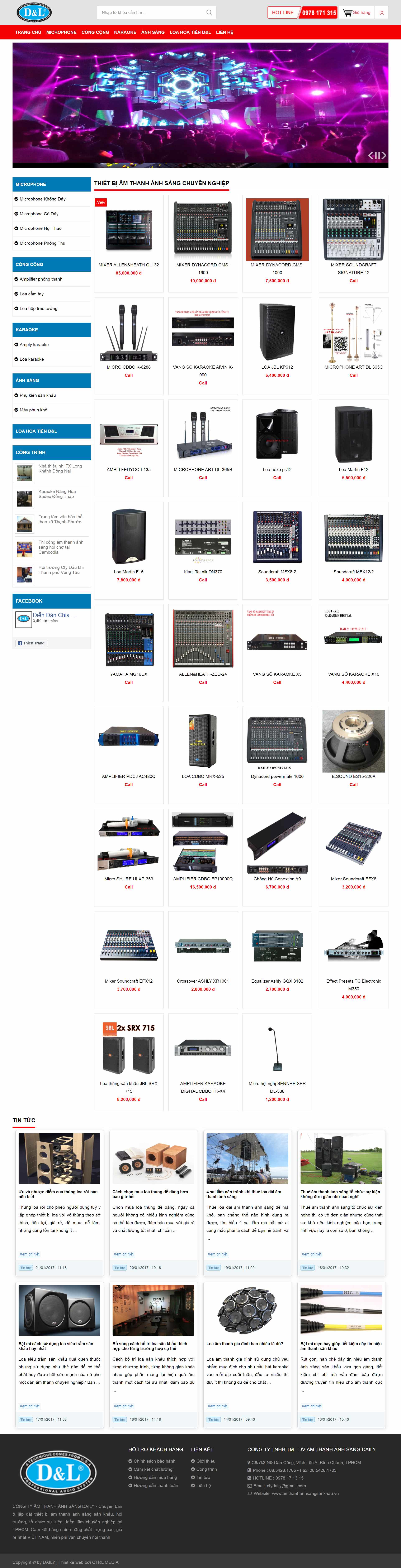 Thiết kế Web thiết bị âm thanh ánh sáng amthanhanhsangsankhau.vn