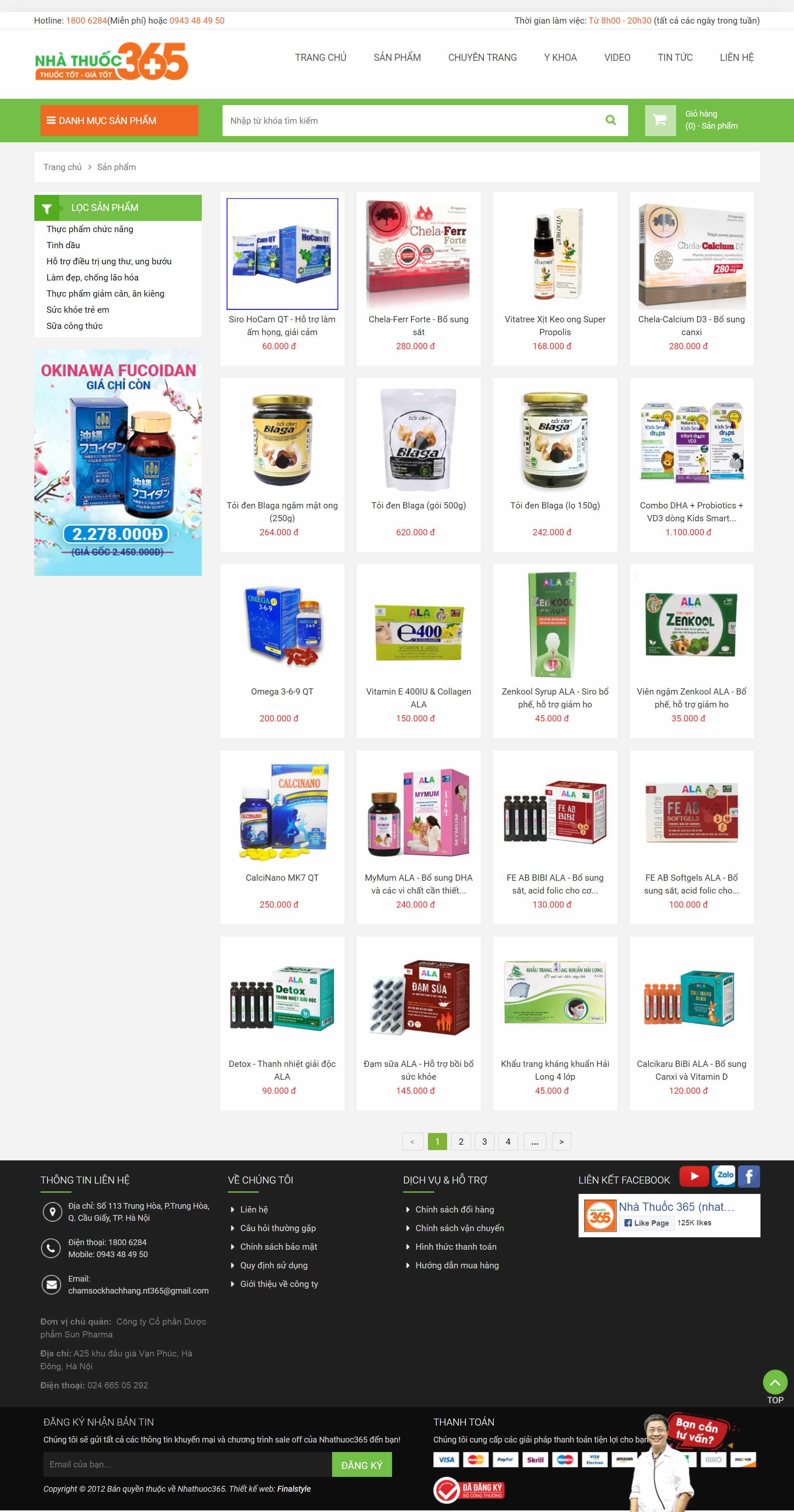 Thiết kế Web nhà thuốc nhathuoc365.vn