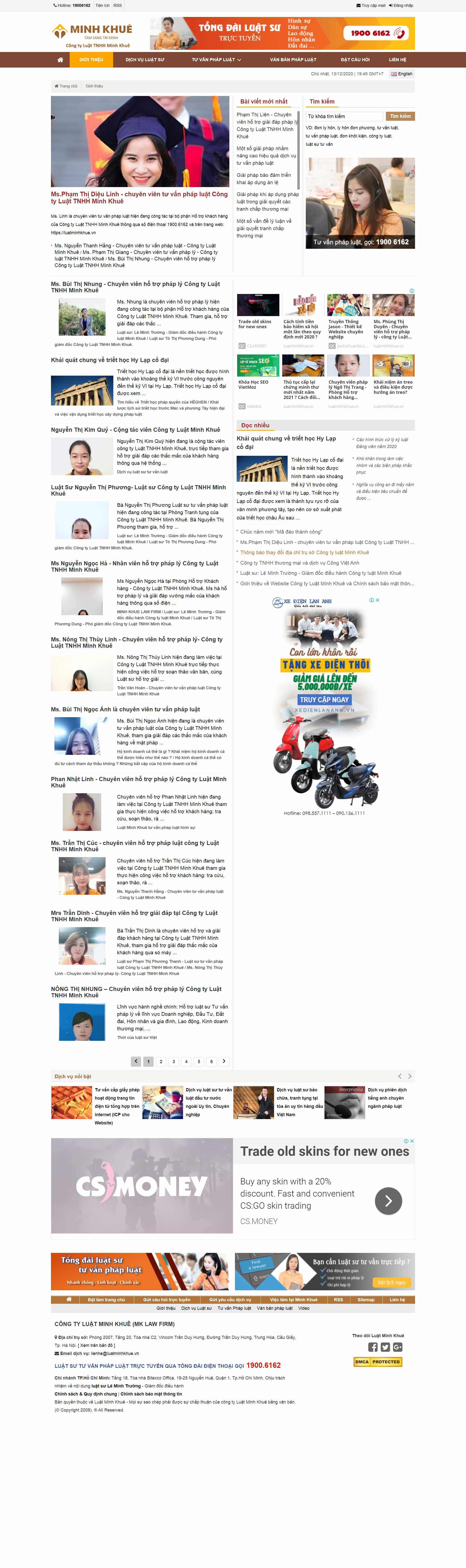 Thiết kế Web văn phòng luật sư luatminhkhue.vn