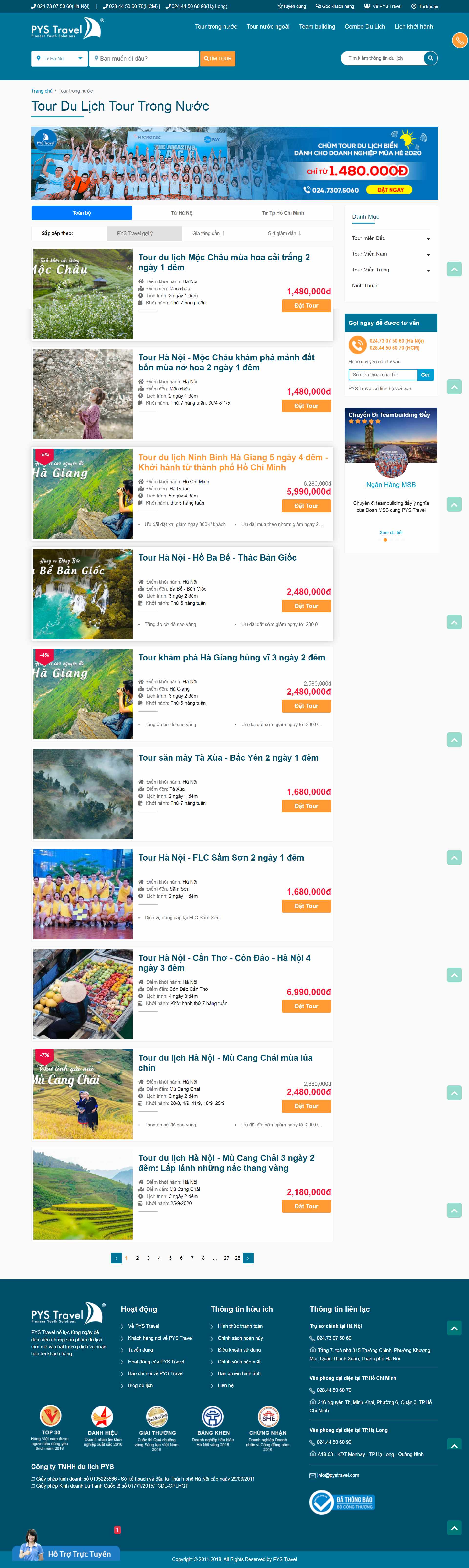 Thiết kế Web du lịch chuyên nghiệp pystravel.vn