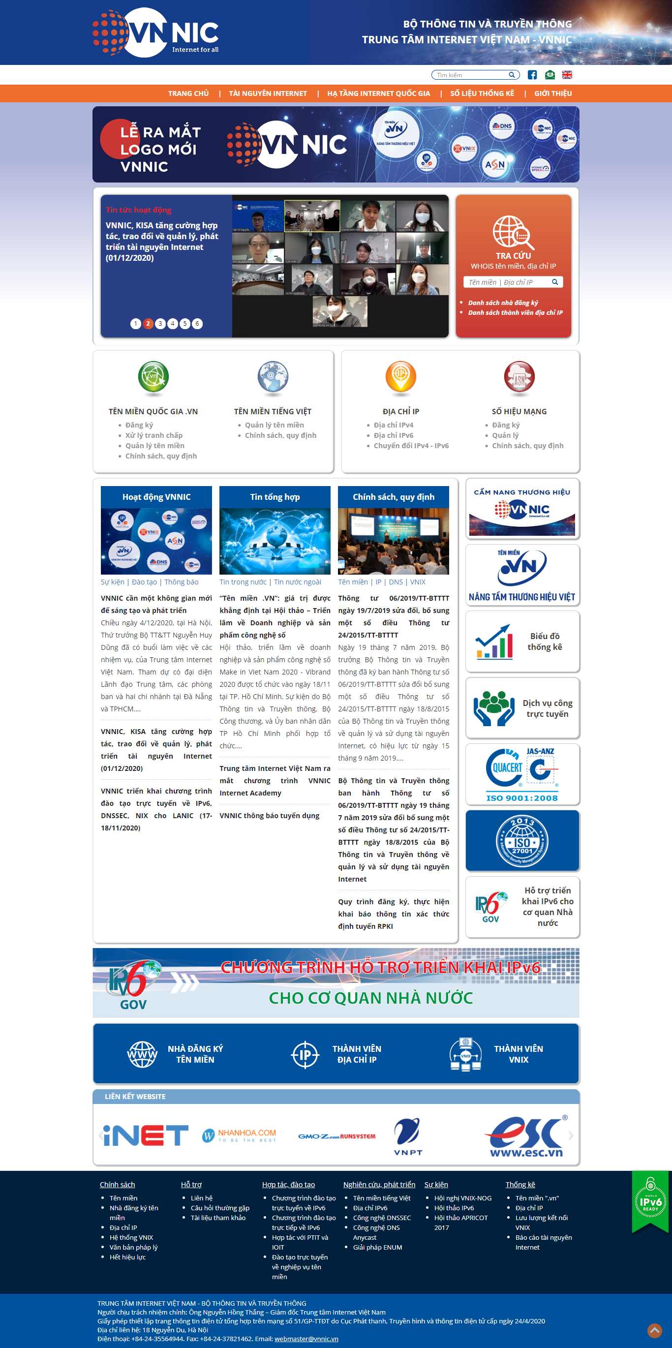 Thiết kế Web pavietnam vnnic.vn