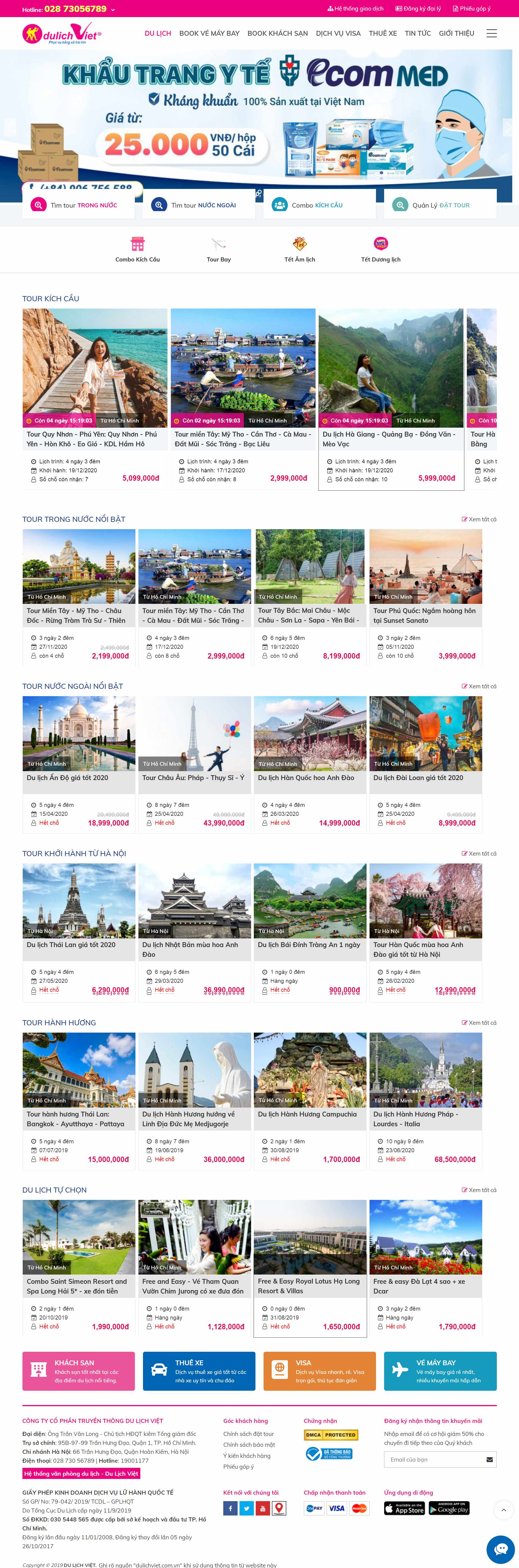 Thiết kế Web du lịch chuyên nghiệp dulichviet.com.vn