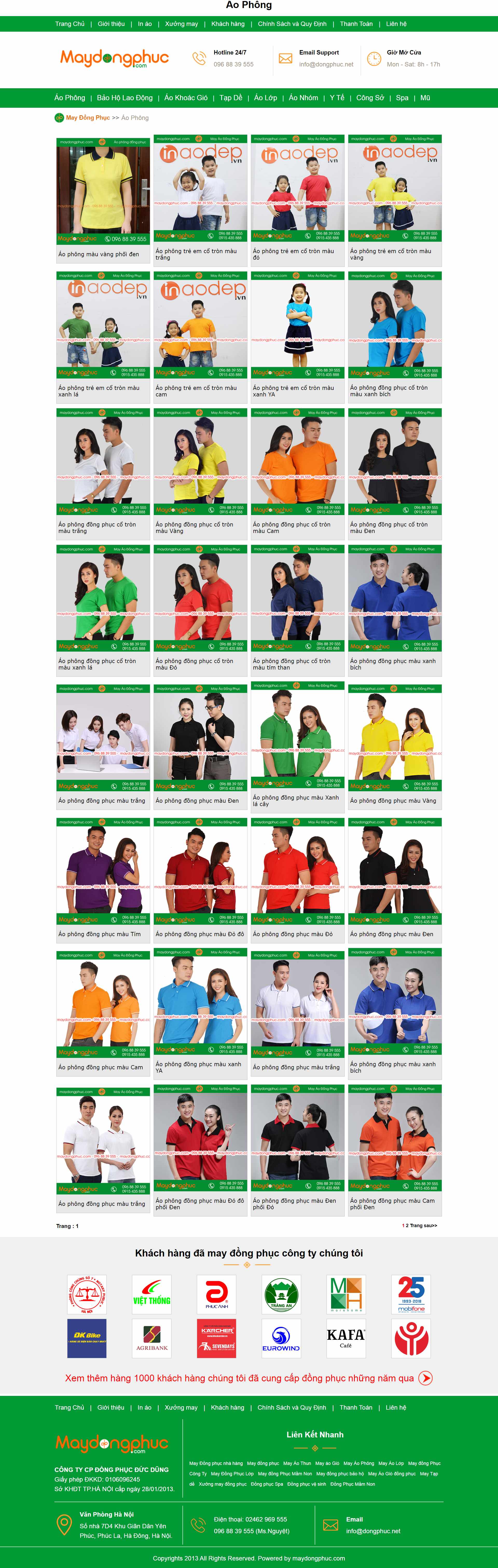 Thiết kế Web xưởng may đồng phục maydongphuc.com