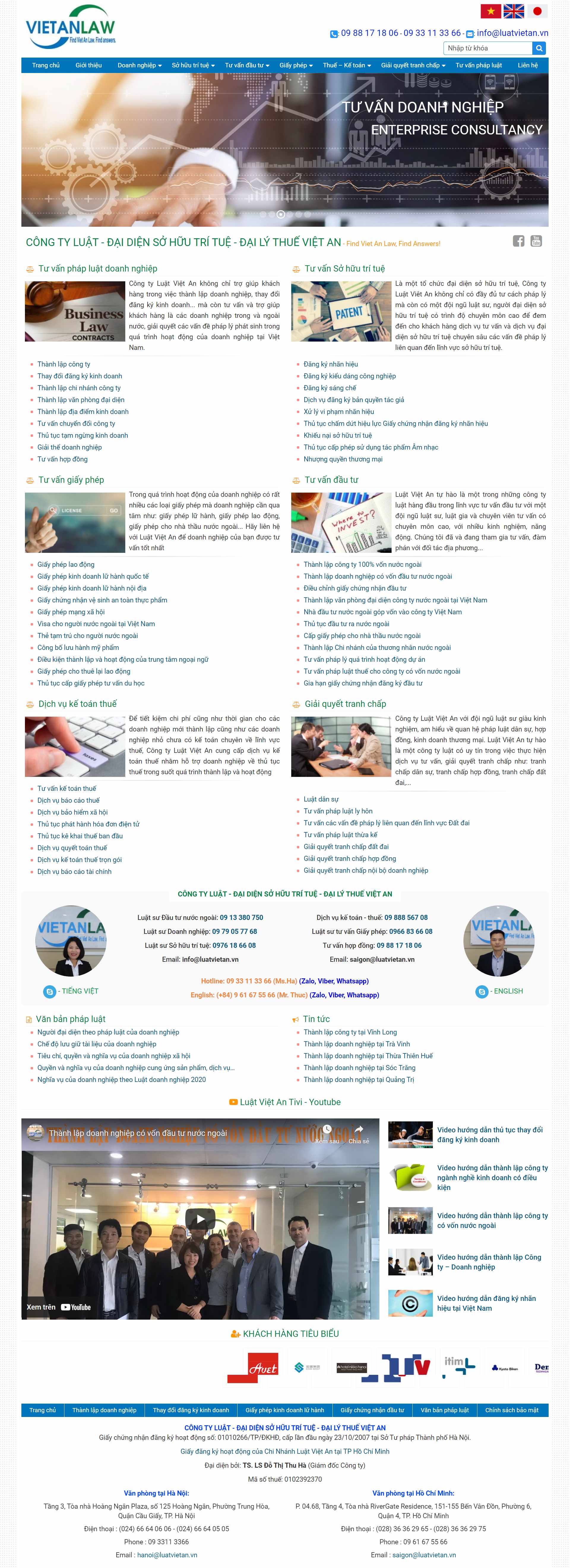 Thiết kế Web công ty luật luatvietan.vn