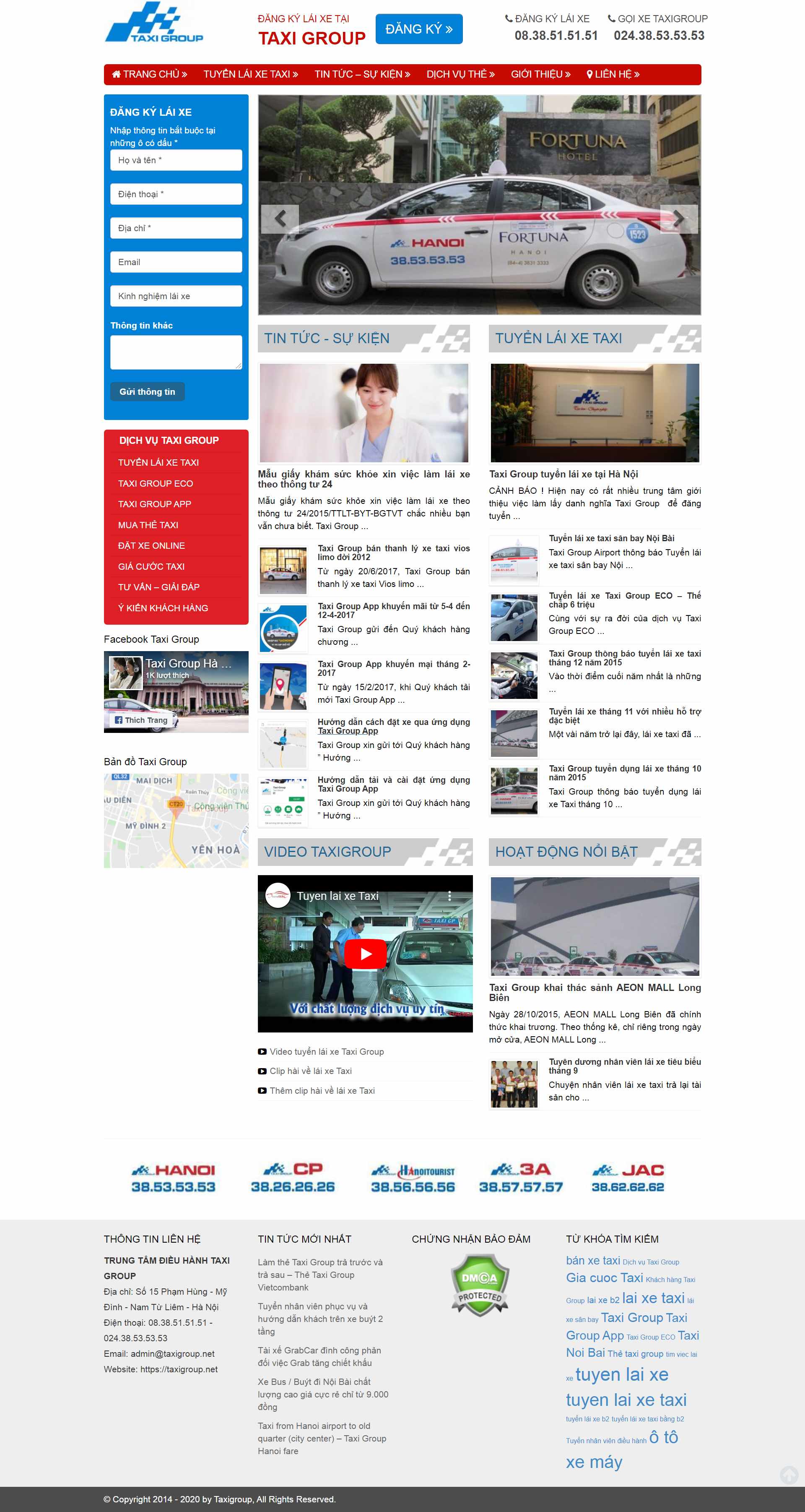 Thiết kế Web hãng taxi taxigroup.net