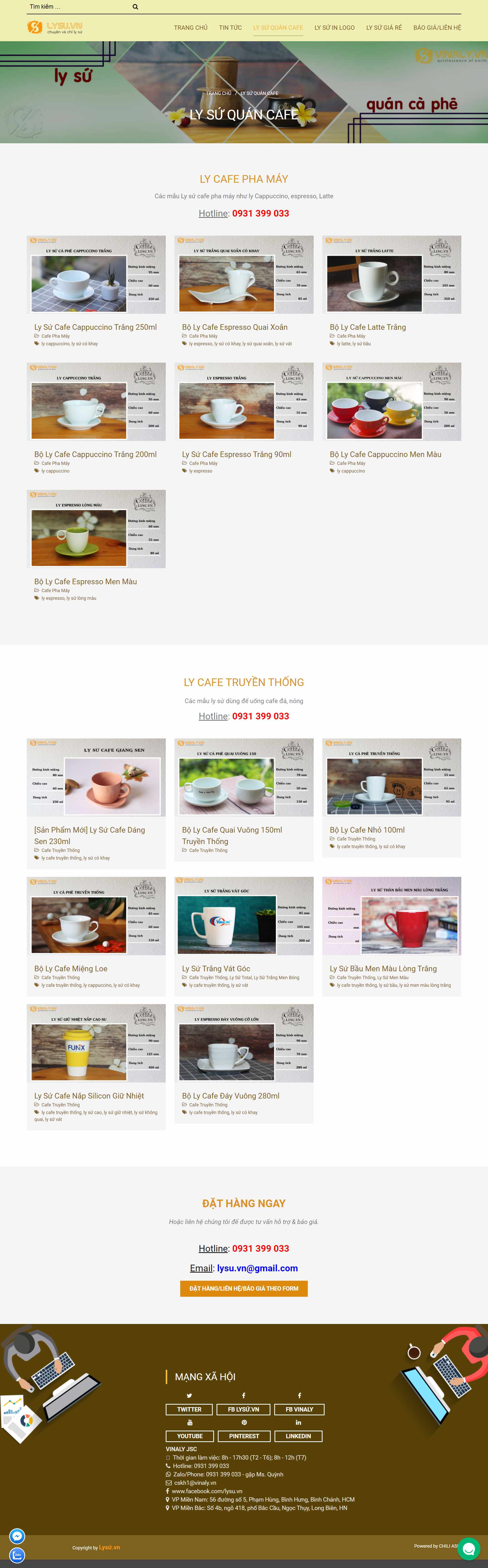 Thiết kế Web bán đồ gốm sứ lysu.vn