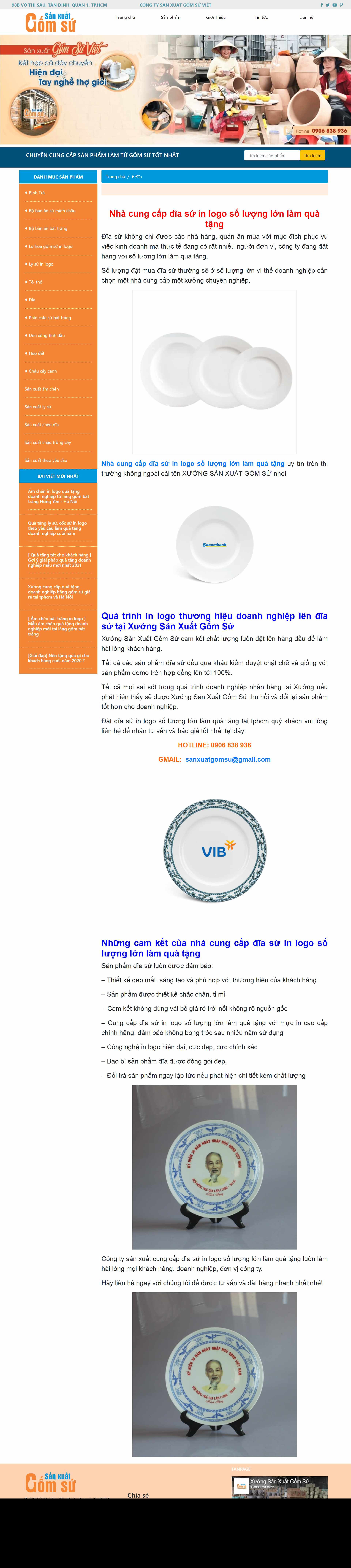 Thiết kế Web bán đồ gốm sứ sanxuatgomsu.vn