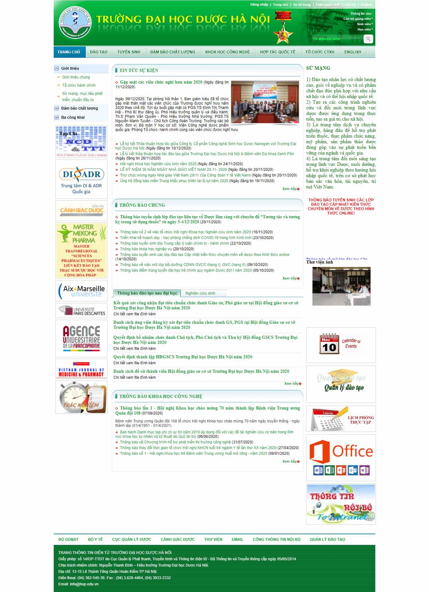 Thiết kế Web dược hup.edu.vn