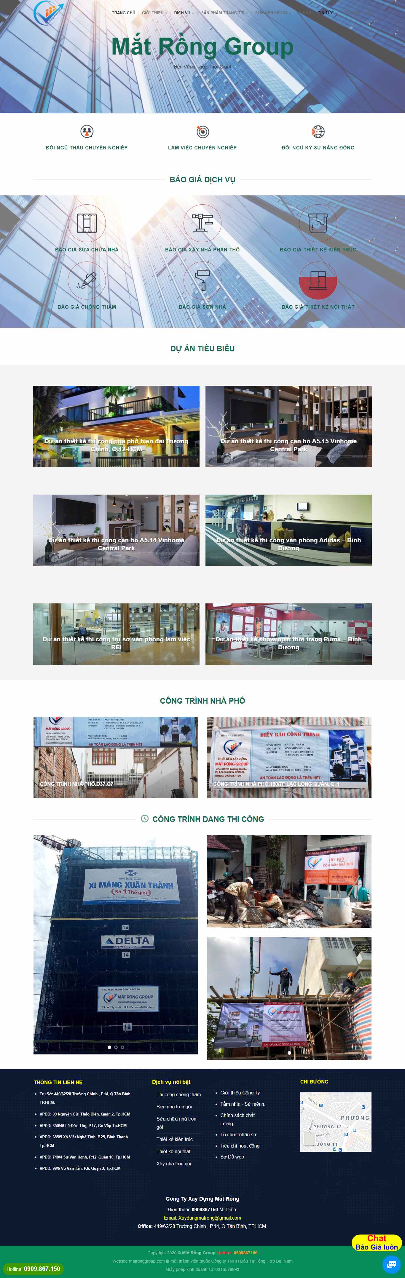 Thiết kế Web sửa chữa nhà matronggroup.com