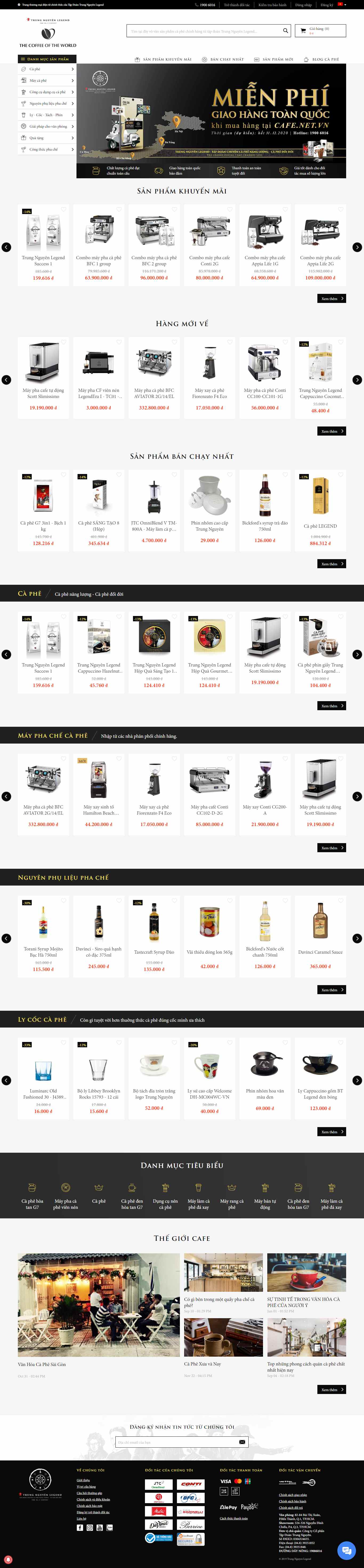 Thiết kế Web quán coffee cafe.net.vn