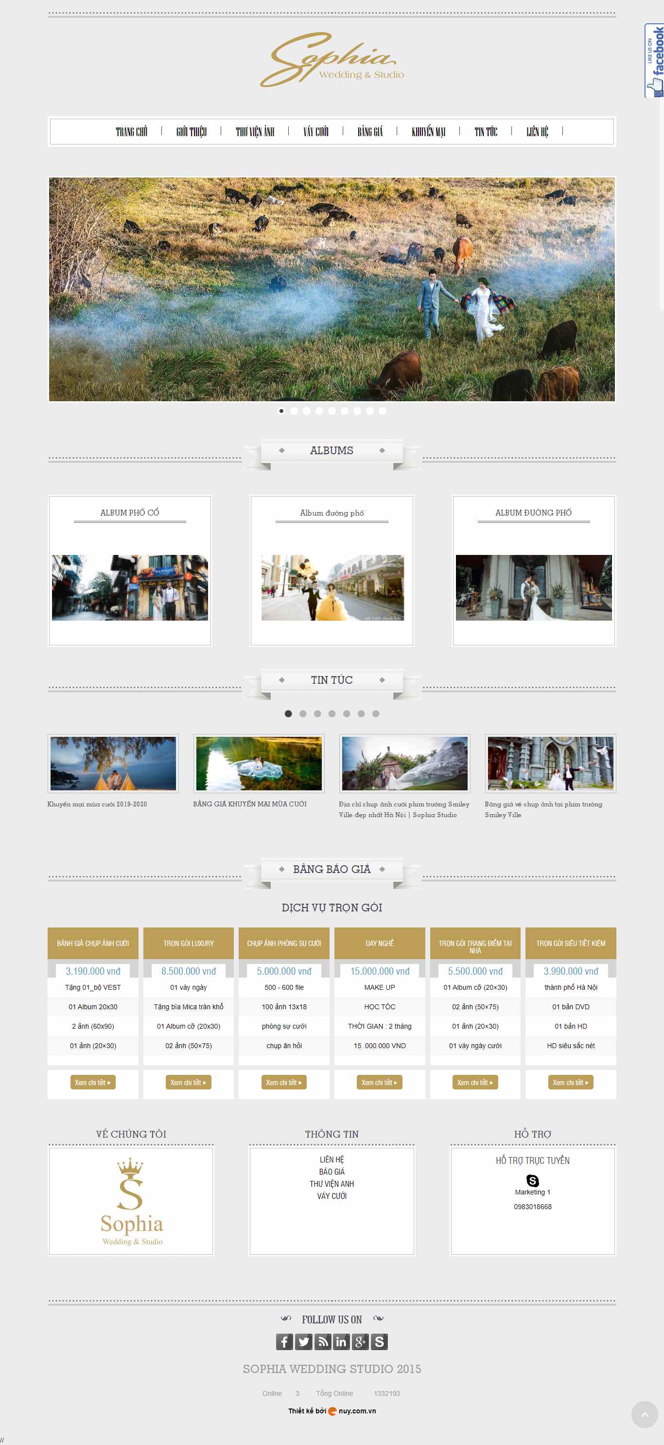 Thiết kế Web ảnh viện áo cưới anhvienaocuoi.vn
