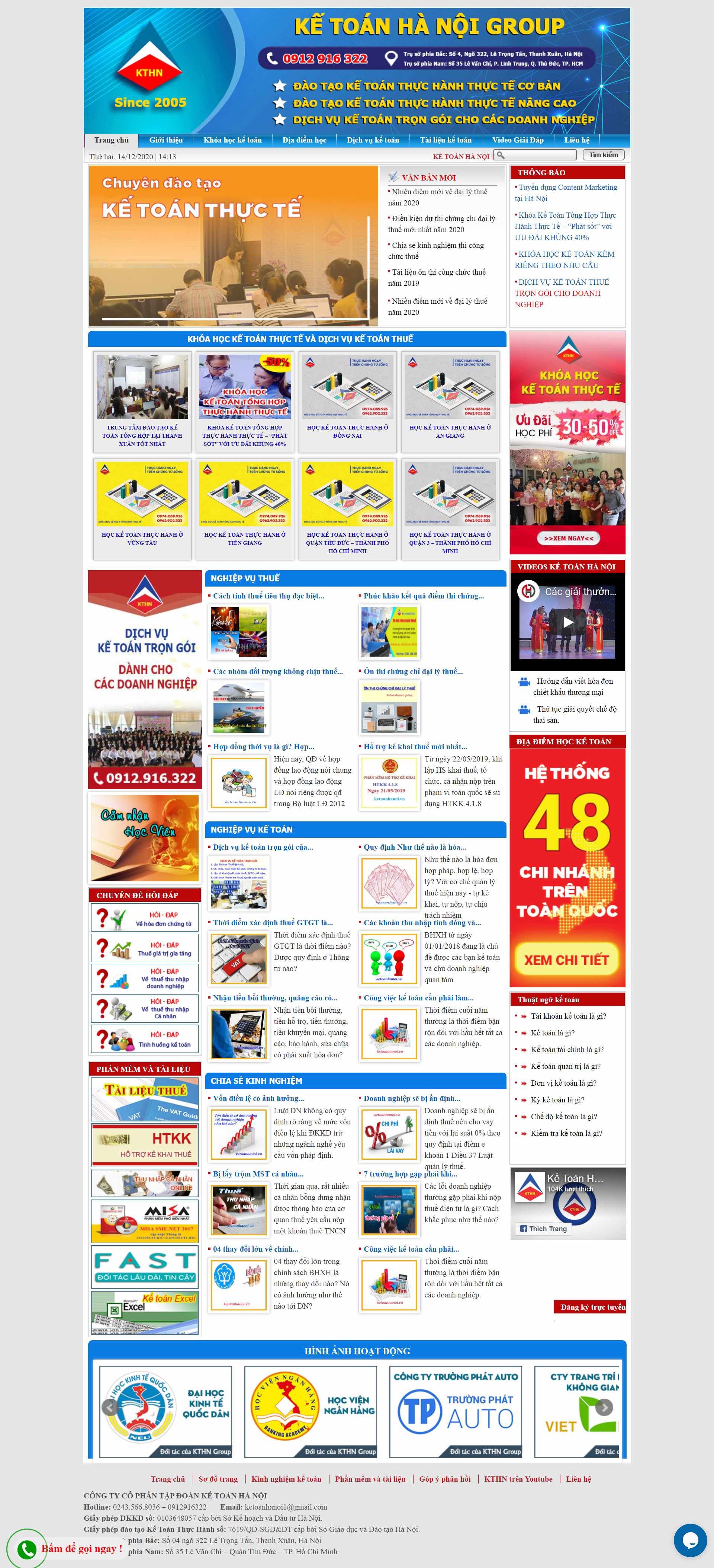 Thiết kế Web kế toán tư vấn luật ketoanhanoi.vn