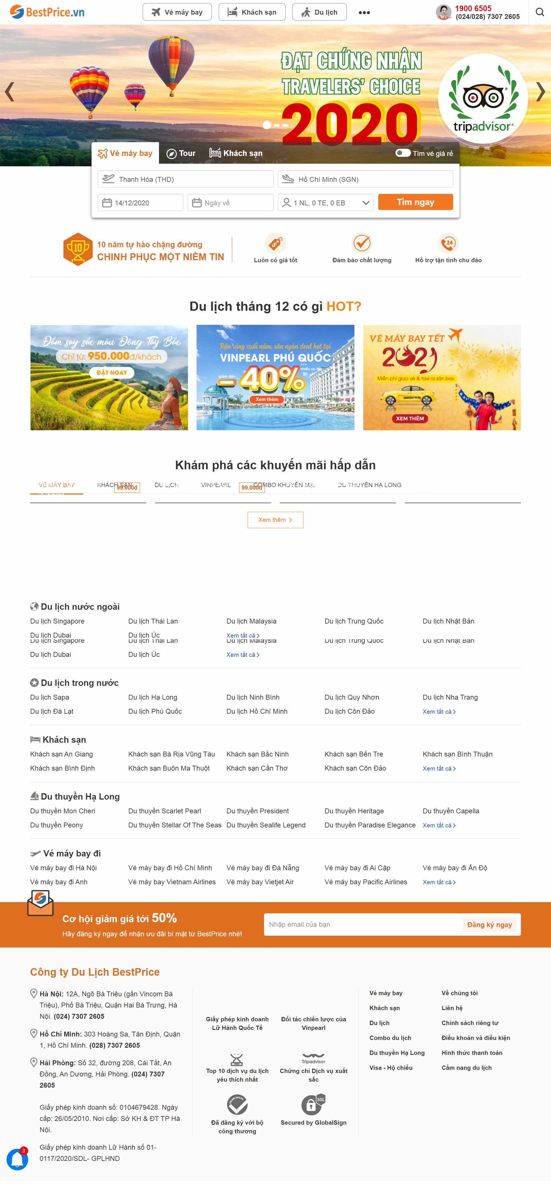 Thiết kế Web vé máy bay travel bestprice.vn