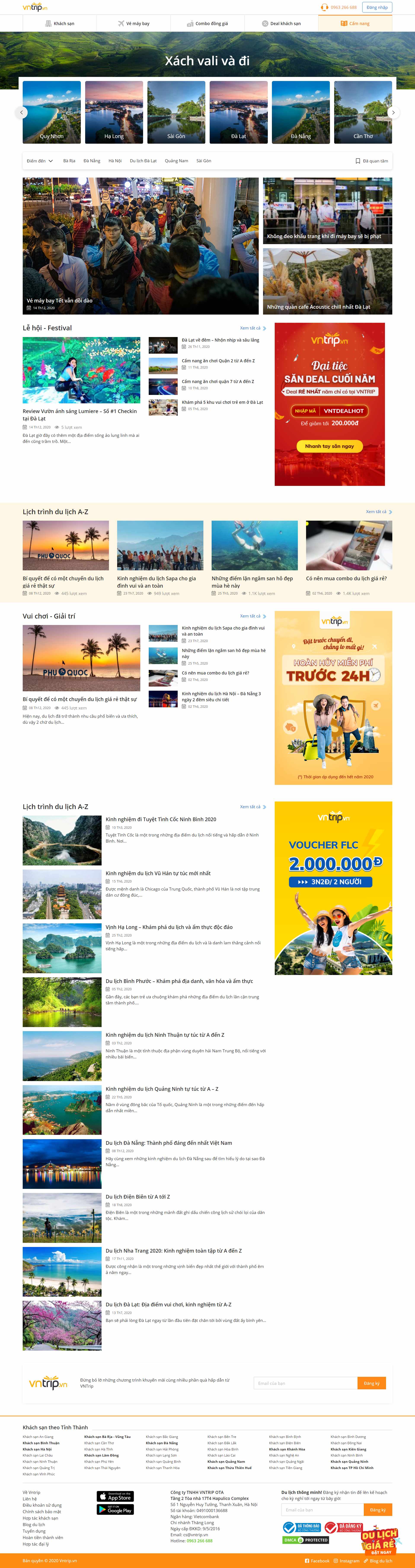 Thiết kế Web du lịch travel vntrip.vn