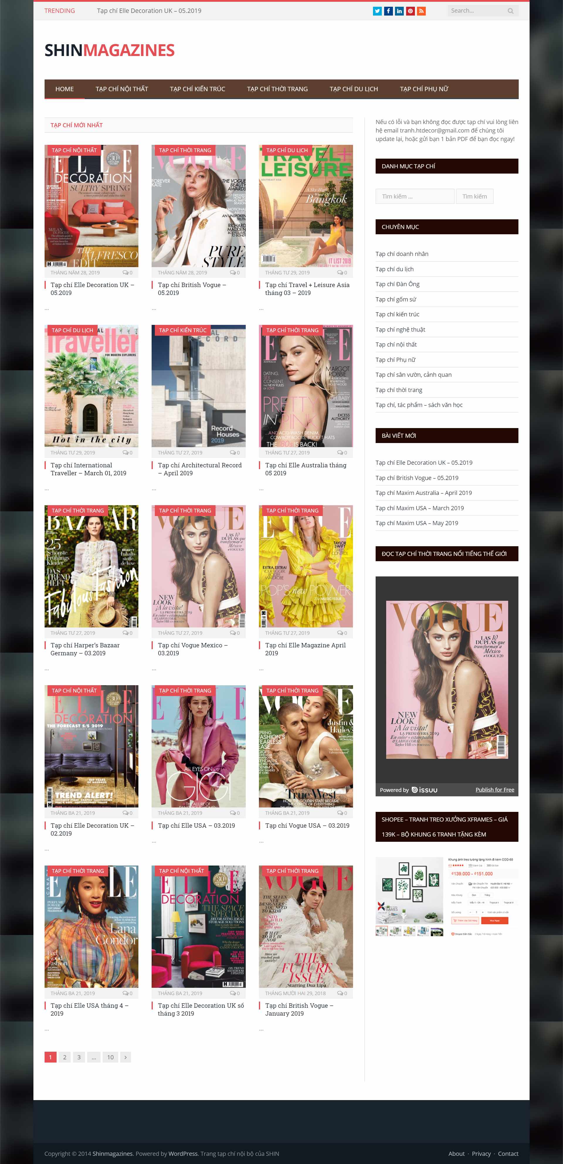 Thiết kế Web tạp chí online designmagazines.net