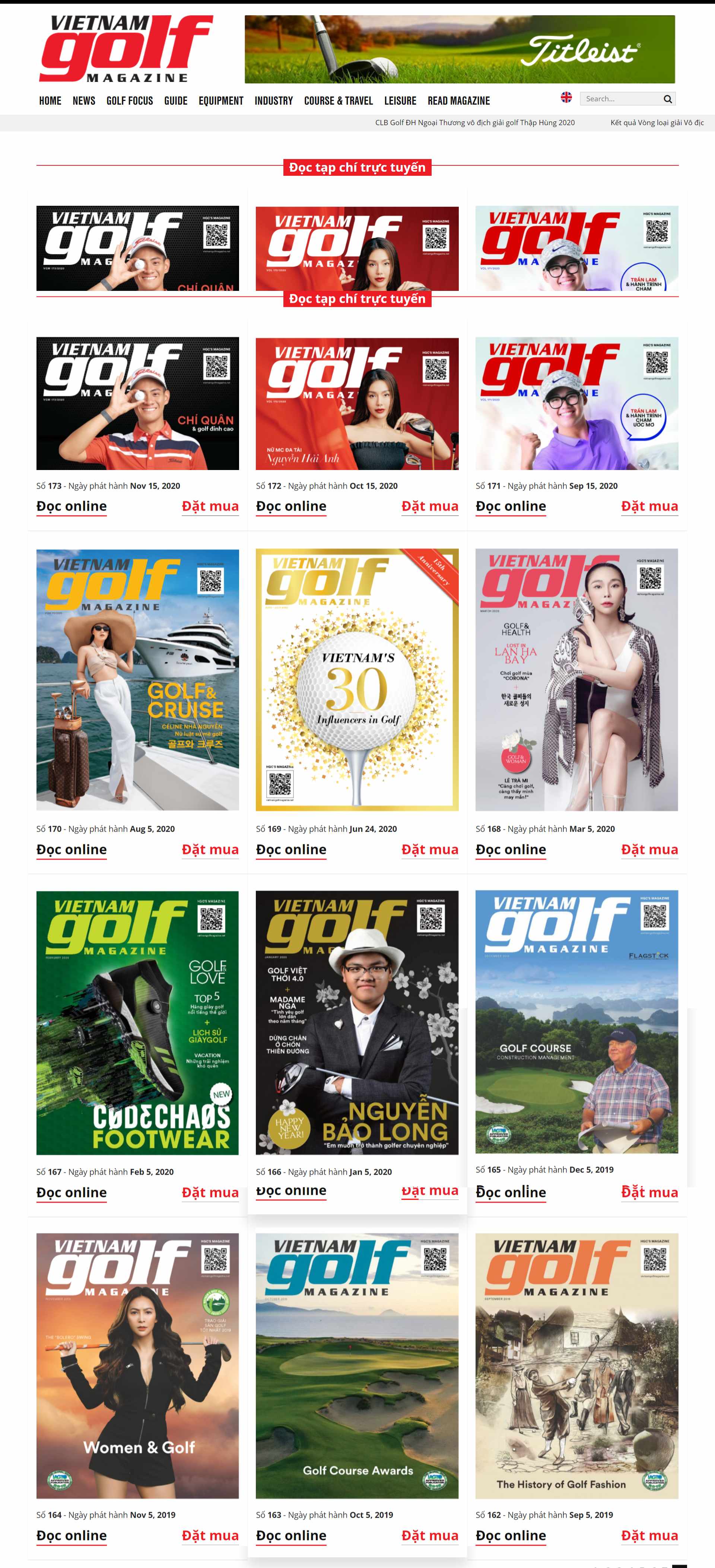 Thiết kế Web tạp chí online vietnamgolfmagazine.net