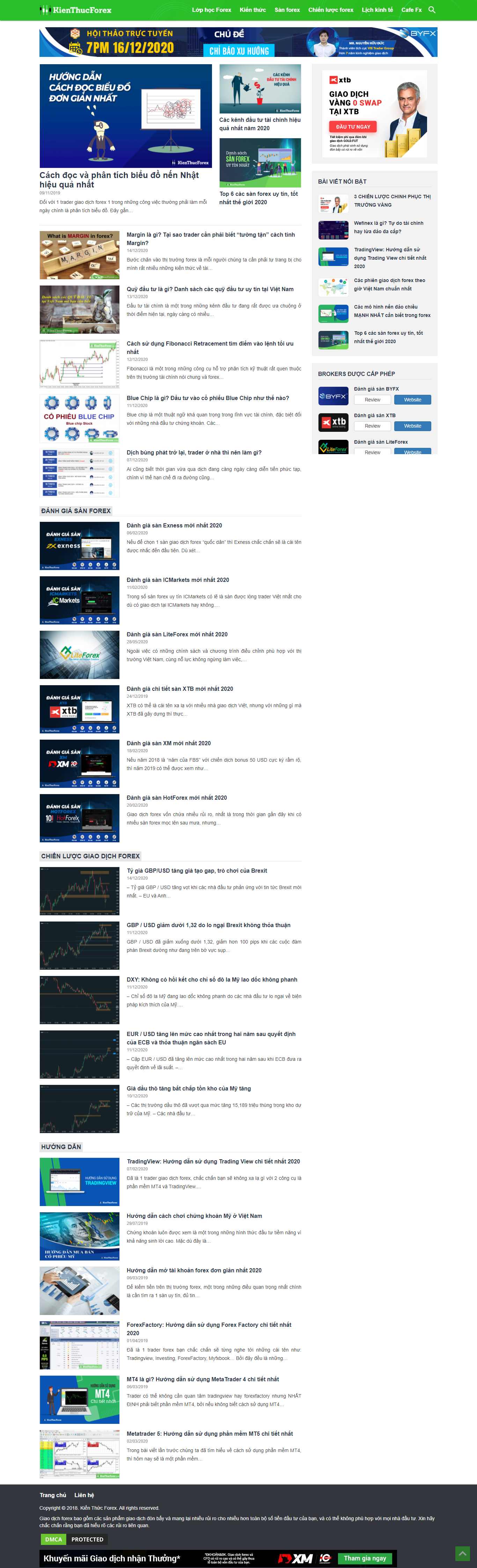Thiết kế Web chứng khoán forex kienthucforex.com